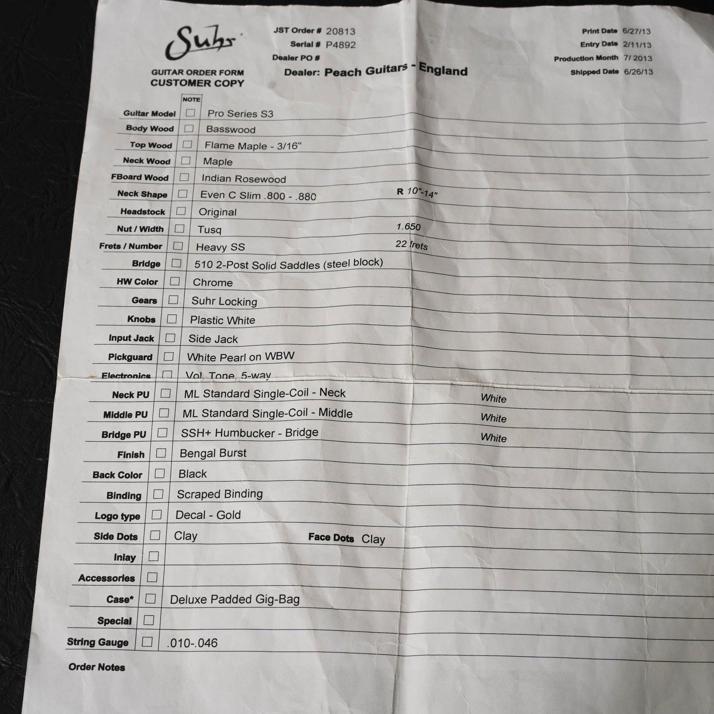 Suhr S3 HSS Bengal Burst | Tonebay