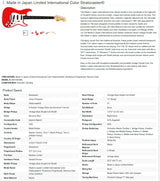 Fender MIJ Limited International Color Stratocaster 2022 - Morocco Red | Tonebay