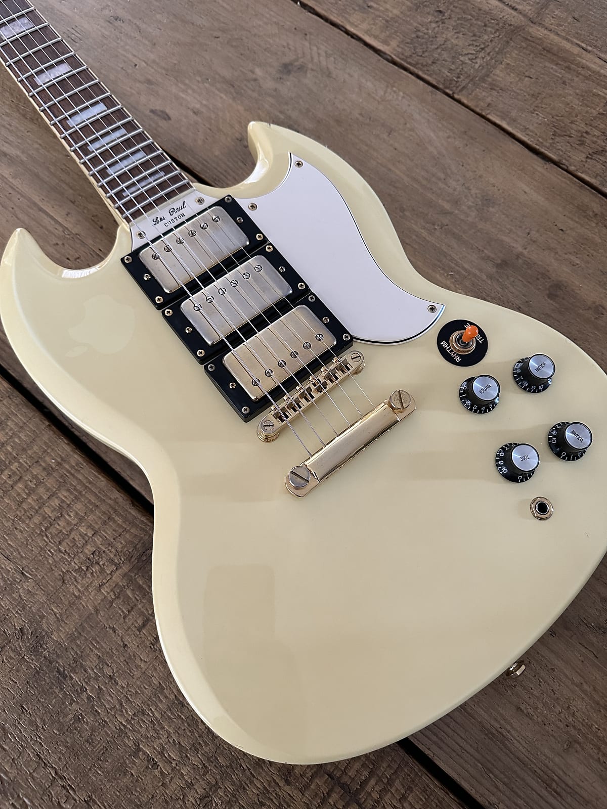 Epiphone G-400 Les Paul (SG) Custom 1999 - 2012 - Antique Ivory | Tonebay