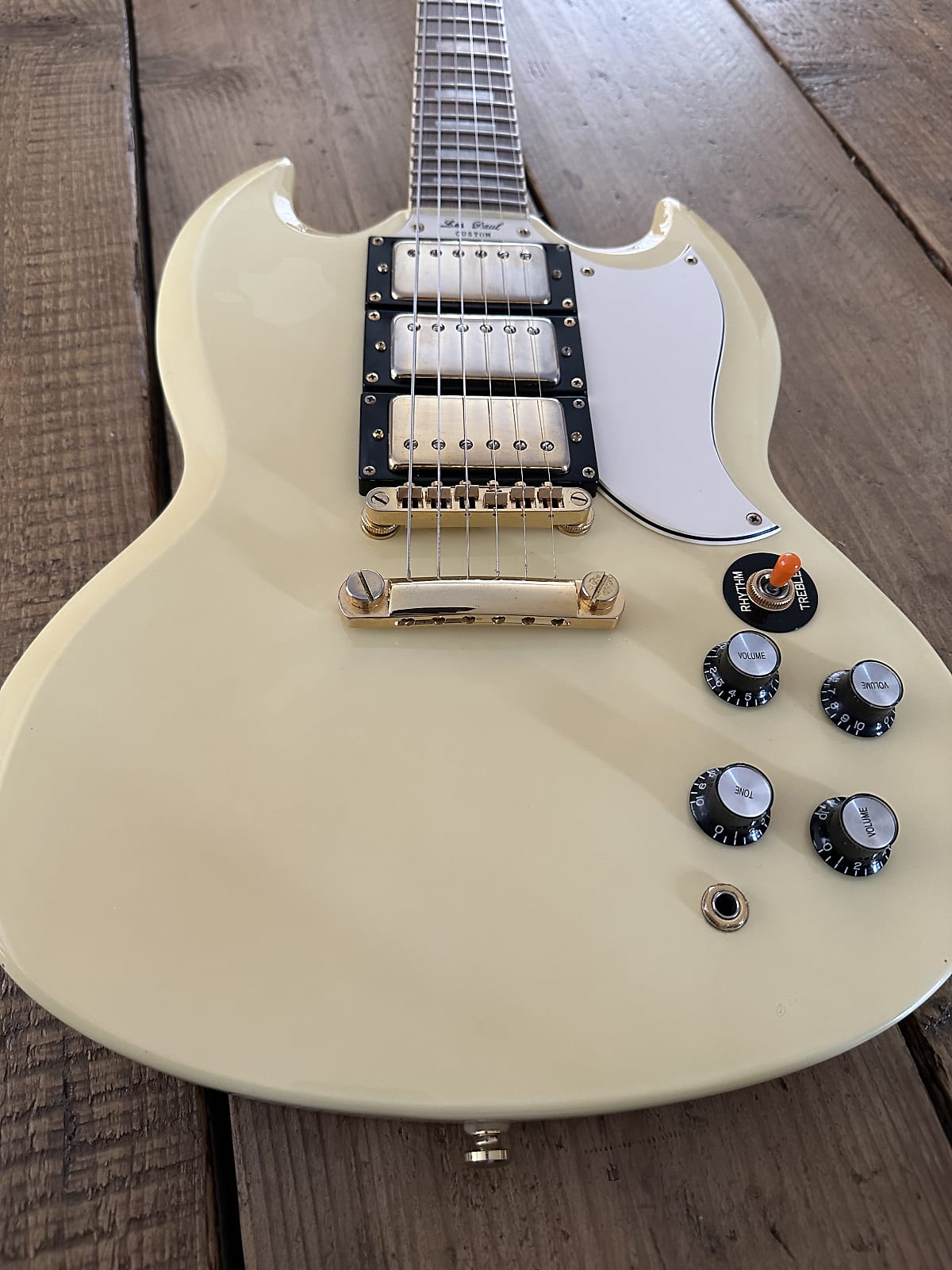 Epiphone G-400 Les Paul (SG) Custom 1999 - 2012 - Antique Ivory | Tonebay