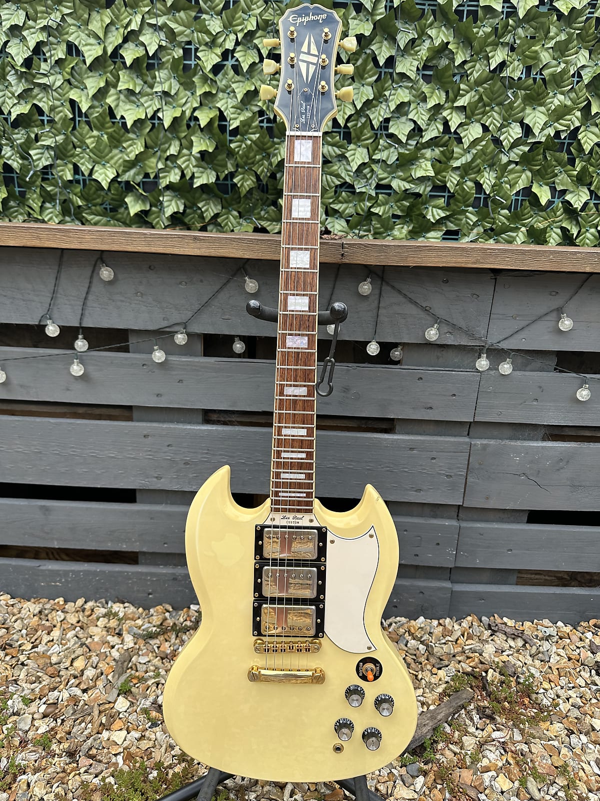 Epiphone G-400 Les Paul (SG) Custom 1999 - 2012 - Antique Ivory | Tonebay