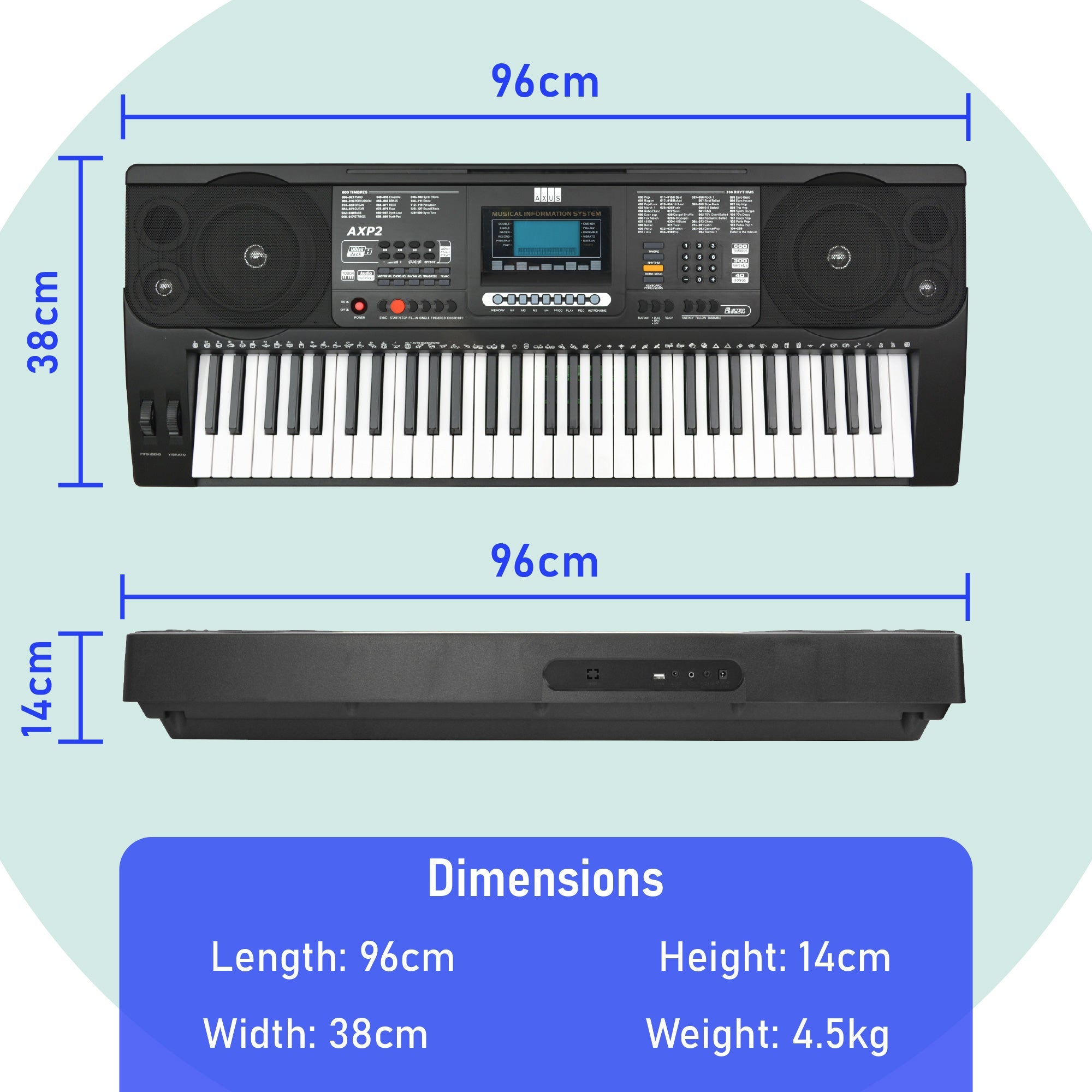 Axus AXP2 Electronic Keyboard Pack