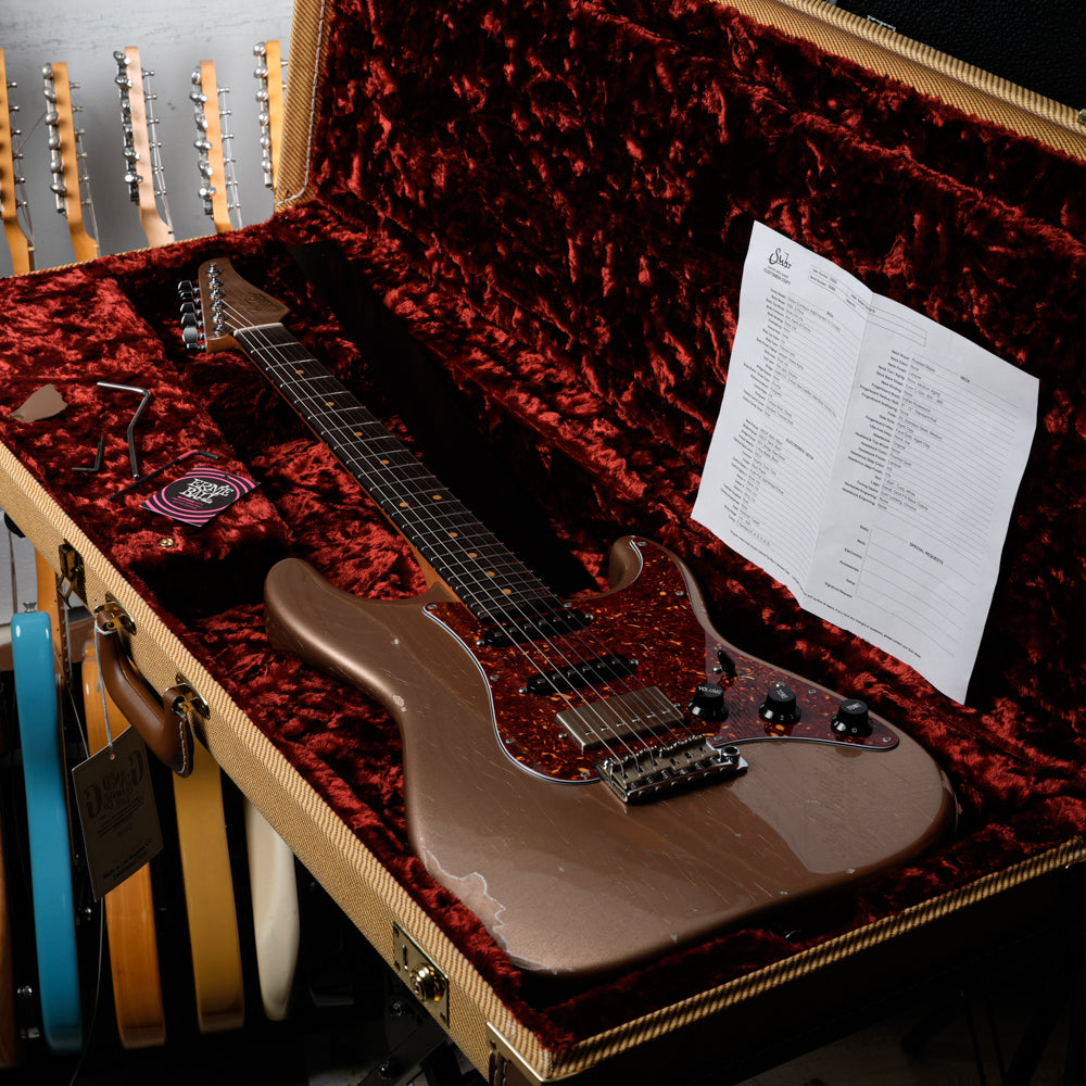 Suhr Classic S Antique Roasted HSS 2023 - Firemist Gold | Tonebay