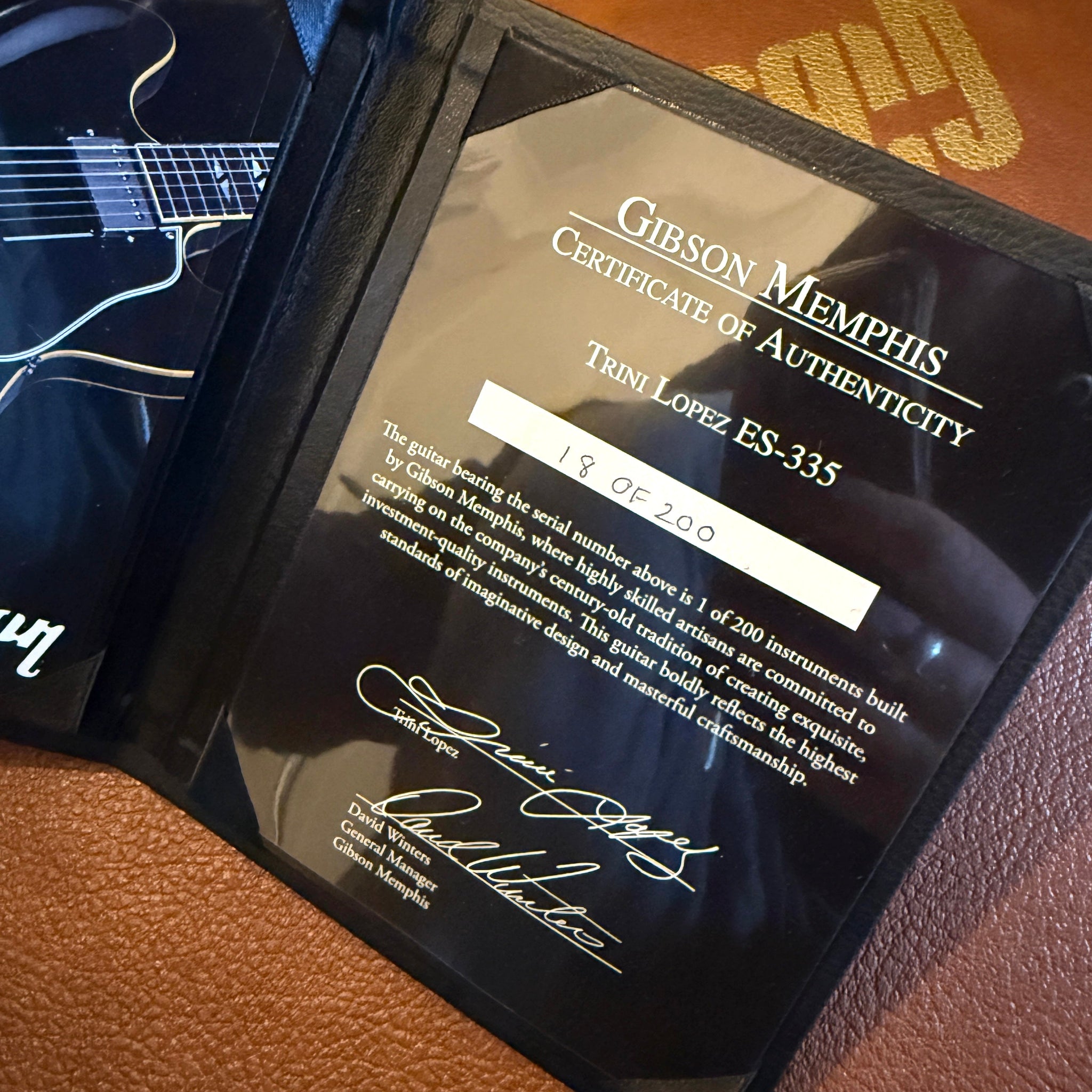 2015 Gibson Limited Edition Trini Lopez ES-335 - Ebony | Tonebay