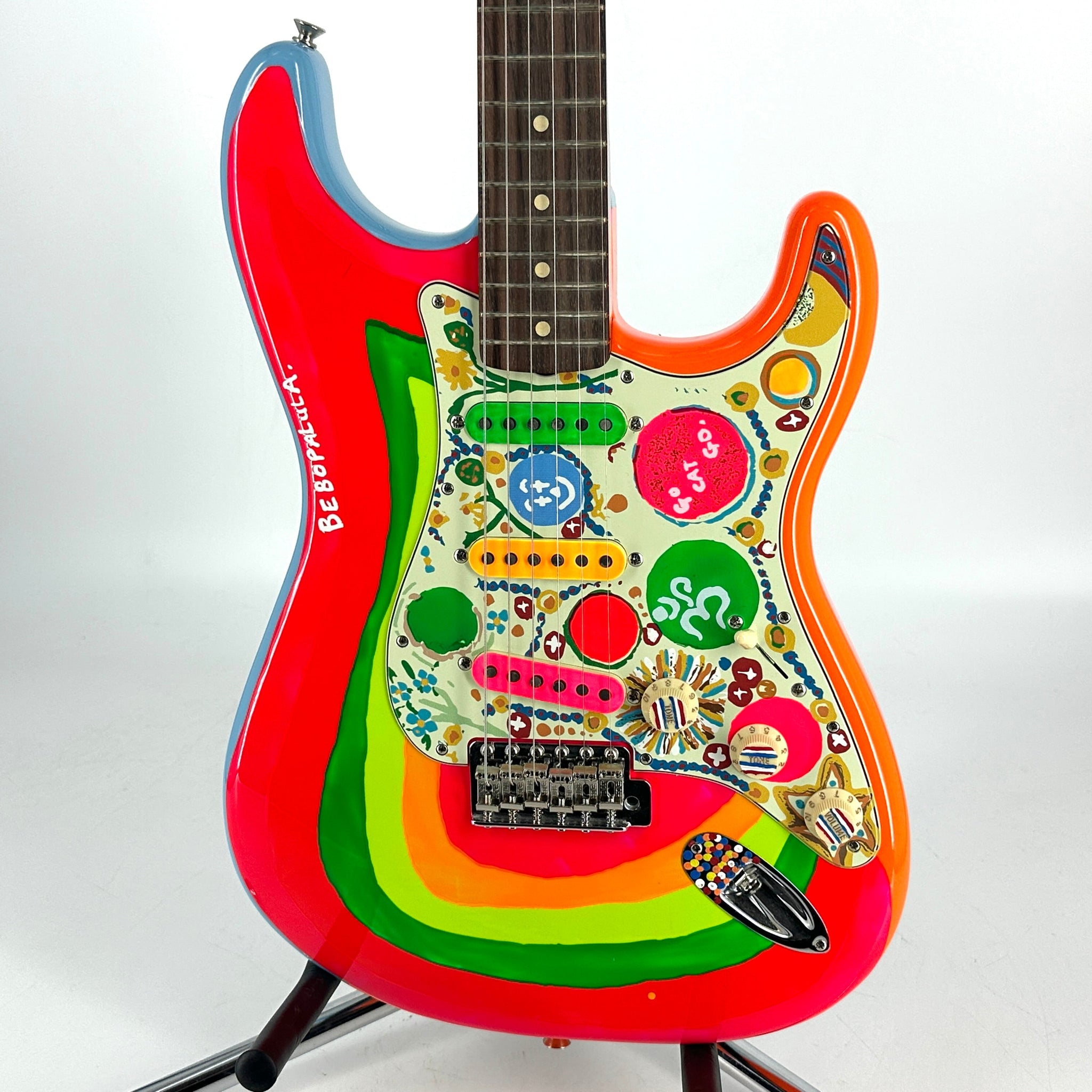 2022 Fender Artist Series George Harrison Rocky Stratocaster - Sonic Blue / Custom Art | Tonebay