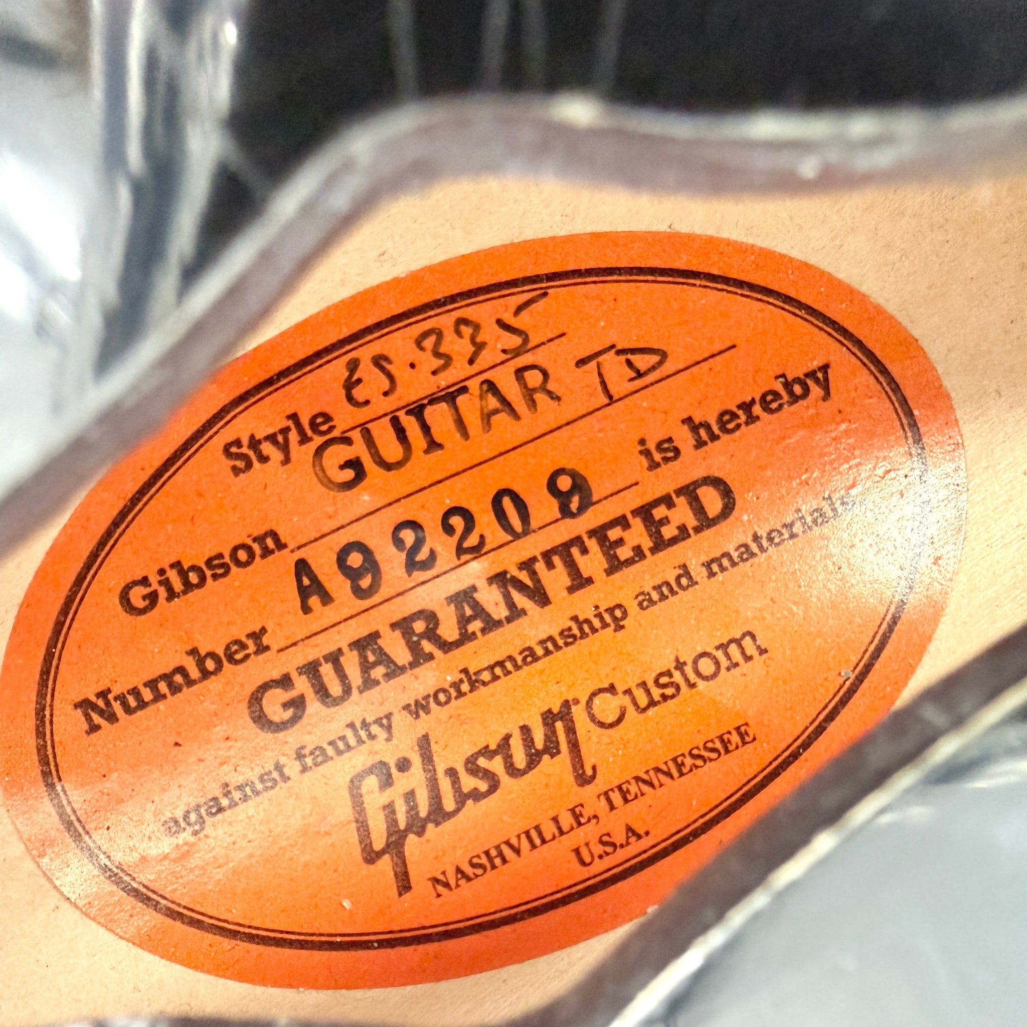 2022 Gibson Custom Shop Murphy Lab '59 ES-335 Ultra Light Aged - Ebony | Tonebay