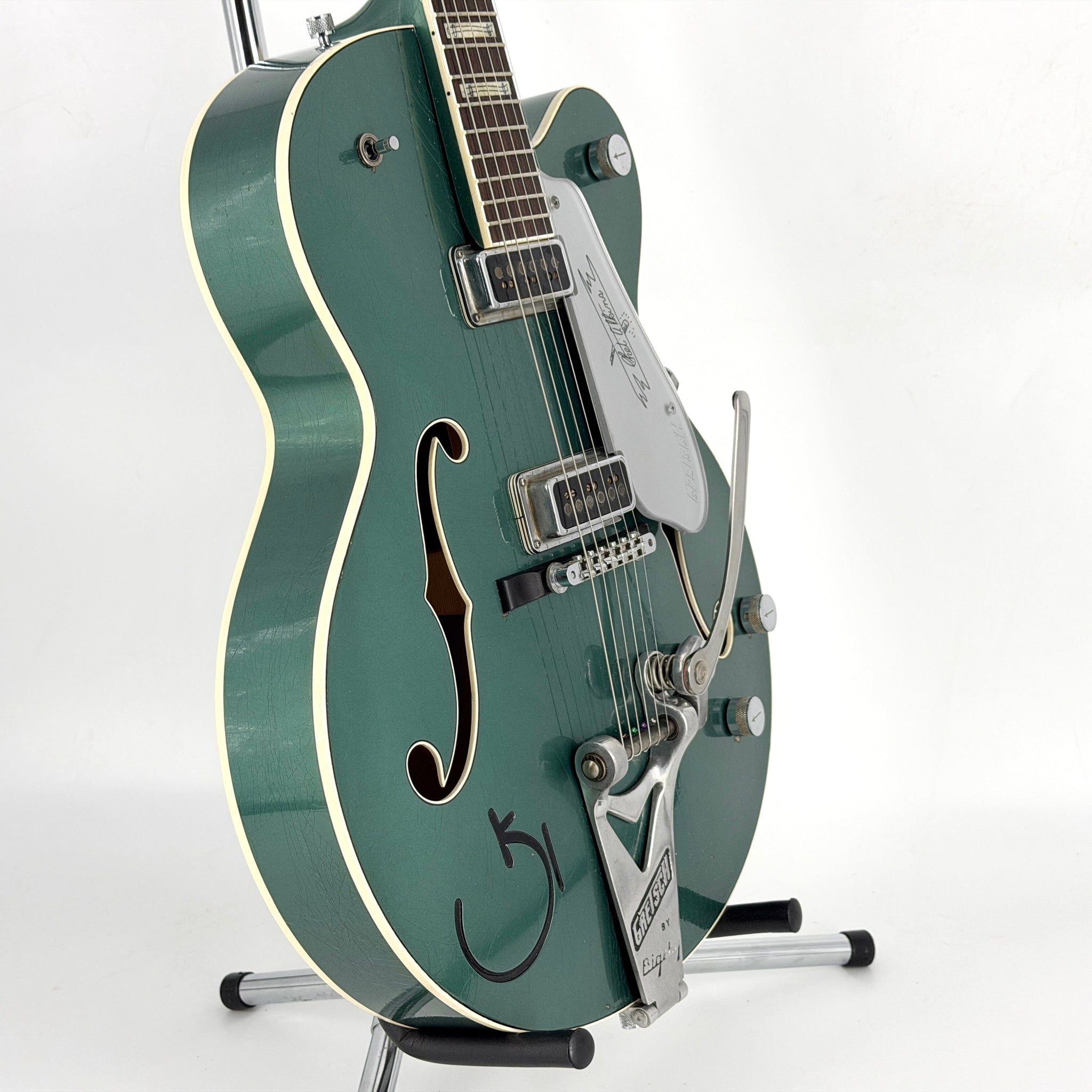 2021 Gretsch Custom Shop G6120 Masterbuilt Stephen Stern - Aged Sherwood Green Metallic | Tonebay