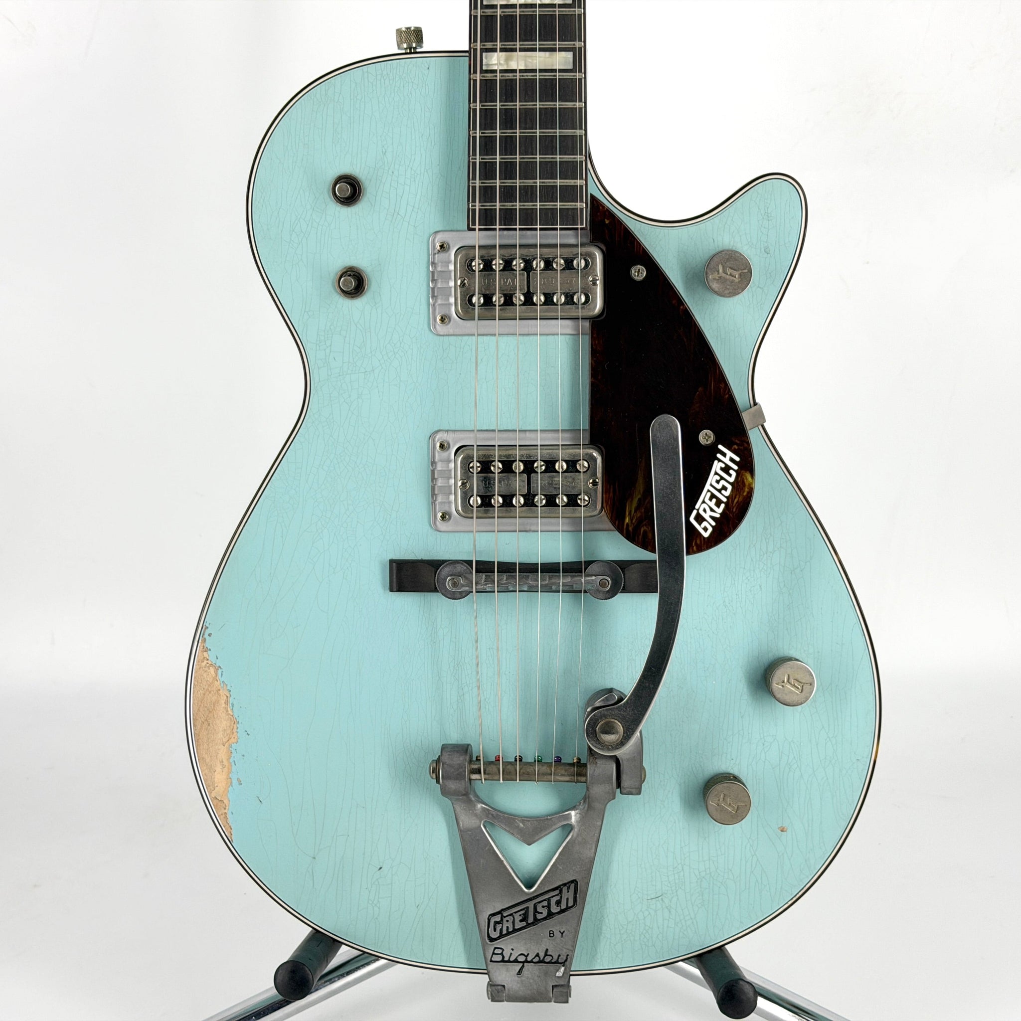 2023 Gretsch Custom Shop Masterbuilt Chad Henrichsen G6128-CS Duo Jet Heavy Relic - Motor City Blue | Tonebay