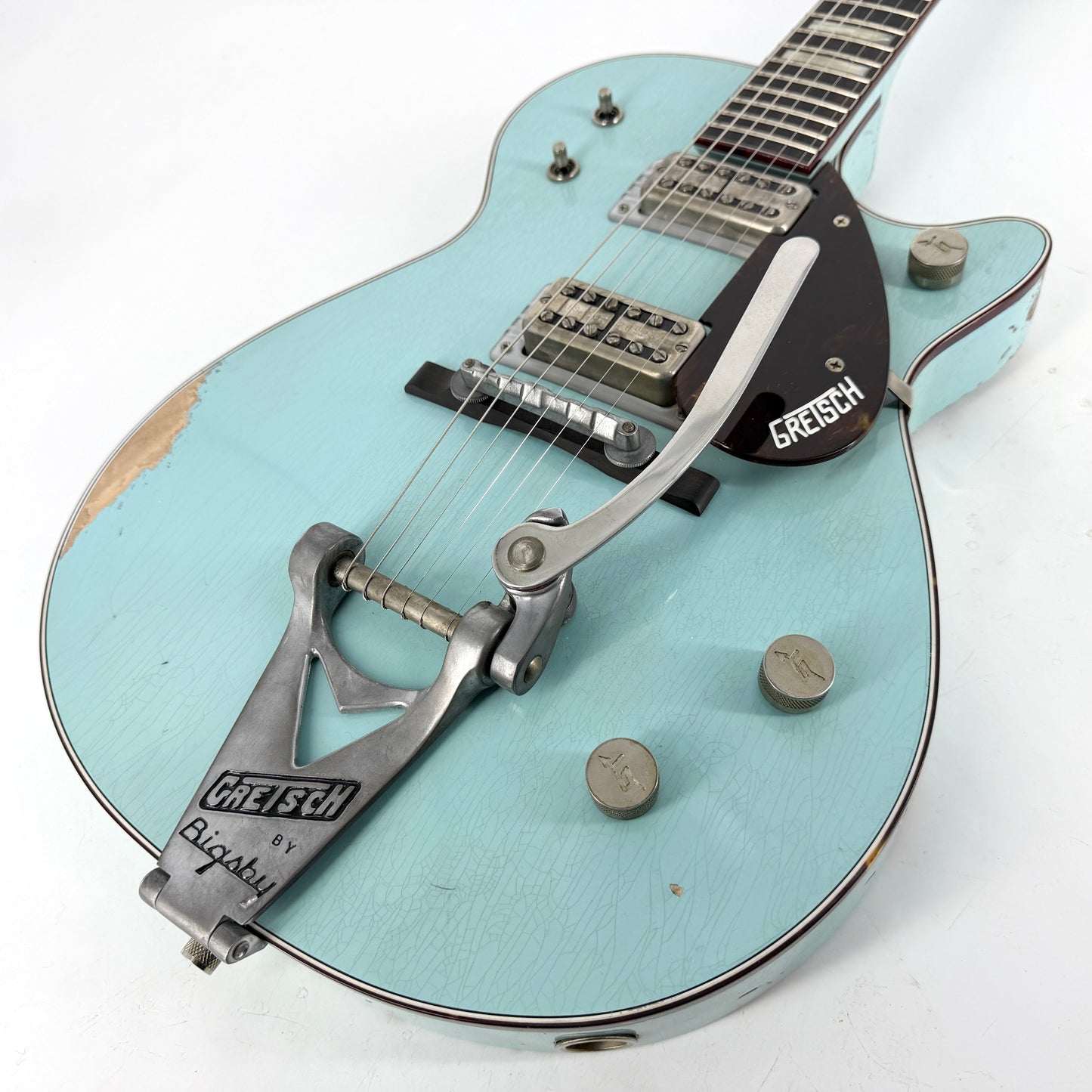 2023 Gretsch Custom Shop Masterbuilt Chad Henrichsen G6128-CS Duo Jet Heavy Relic - Motor City Blue | Tonebay