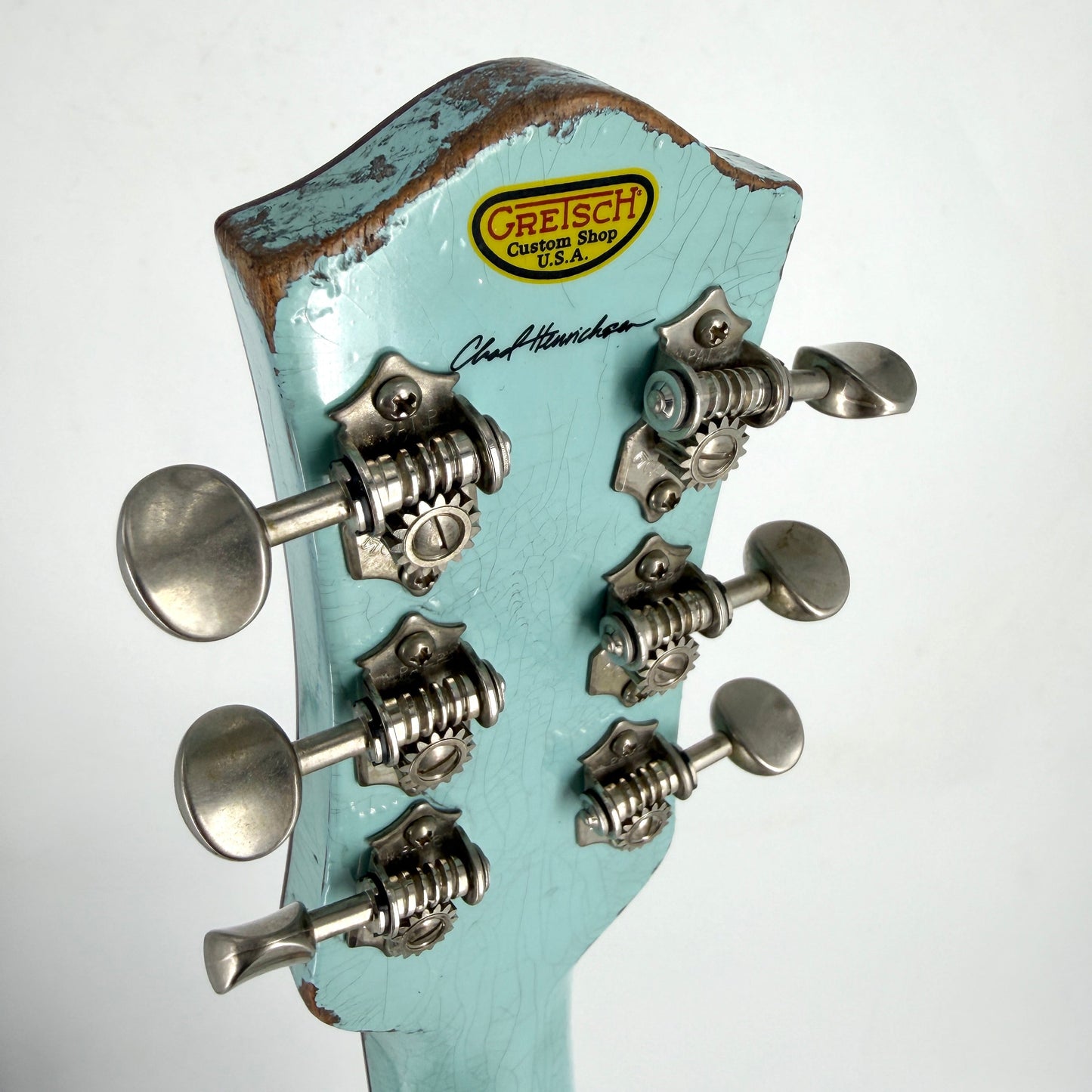 2023 Gretsch Custom Shop Masterbuilt Chad Henrichsen G6128-CS Duo Jet Heavy Relic - Motor City Blue | Tonebay