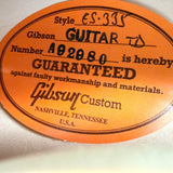 2022 Gibson Custom Murphy Lab '59 ES-335 Ultra Light Aged - Vintage Natural | Tonebay