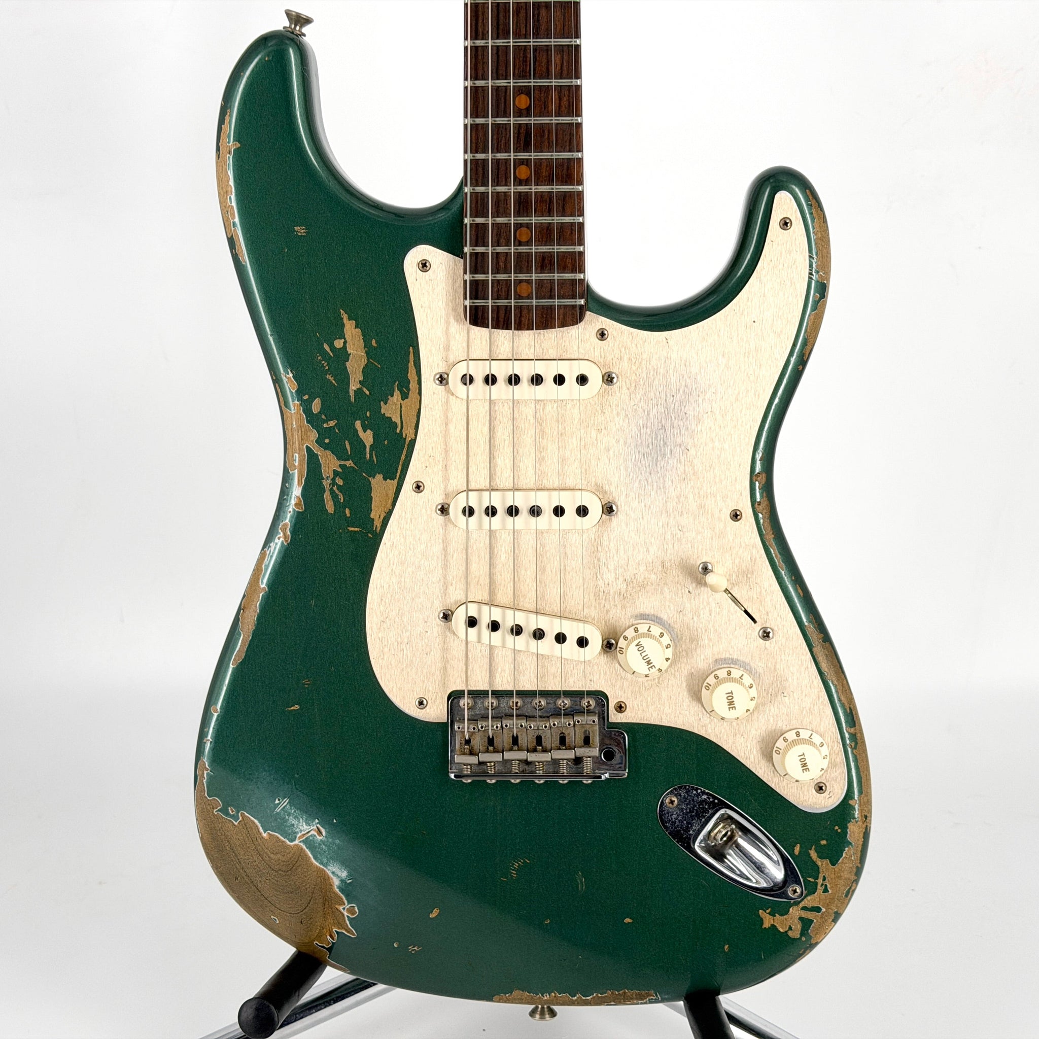 2017 Fender Custom Shop Limited Edition '59 Stratocaster Heavy Relic - Aged Sherwood Green Metallic | Tonebay