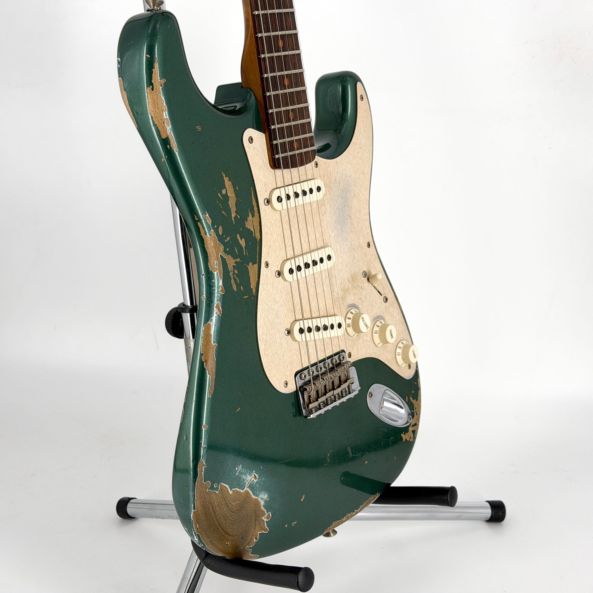 2017 Fender Custom Shop Limited Edition '59 Stratocaster Heavy Relic - Aged Sherwood Green Metallic | Tonebay