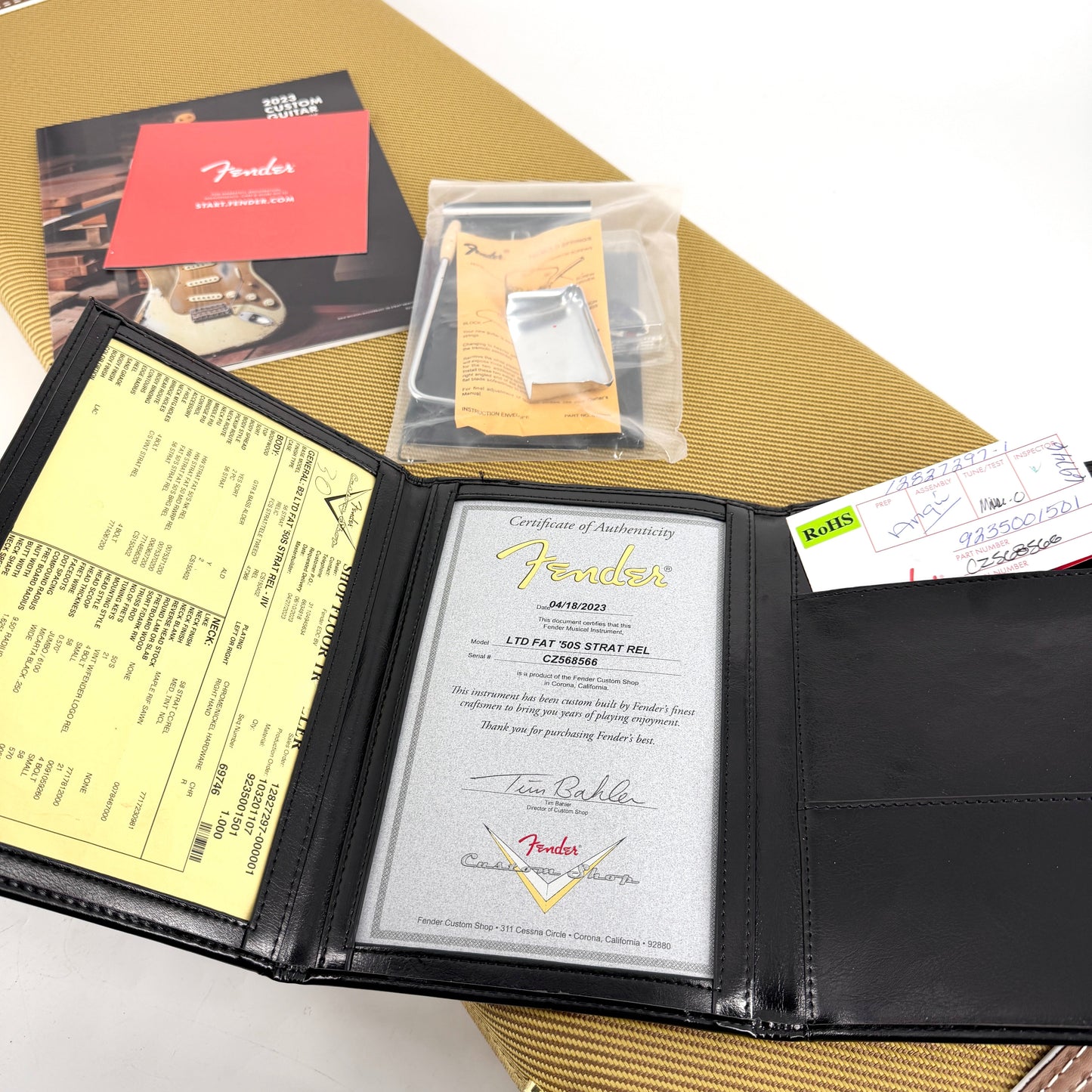 2023 Fender Custom Shop Limited Edition Fat 50s Stratocaster Relic - India Ivory | Tonebay