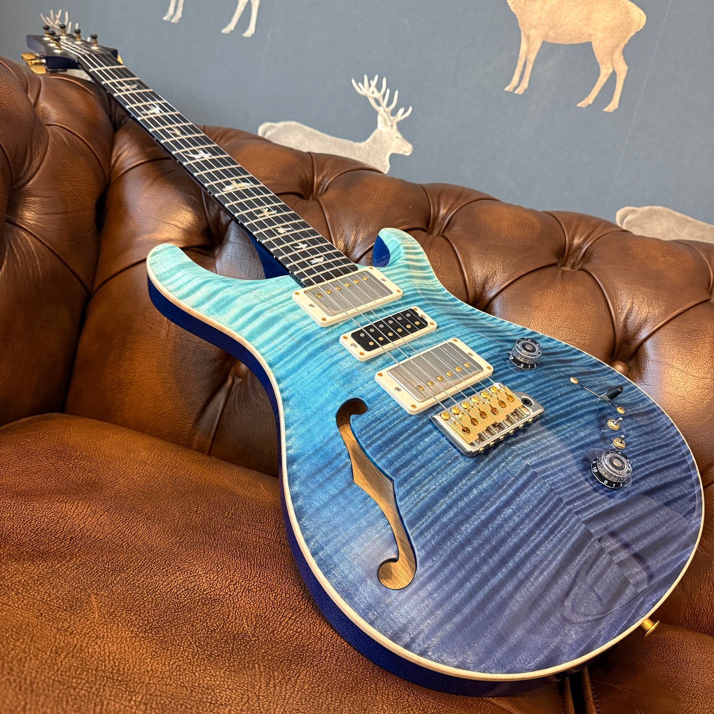 2021 PRS Wood Library Special 22 Semi Hollow - Blue Fade | Tonebay