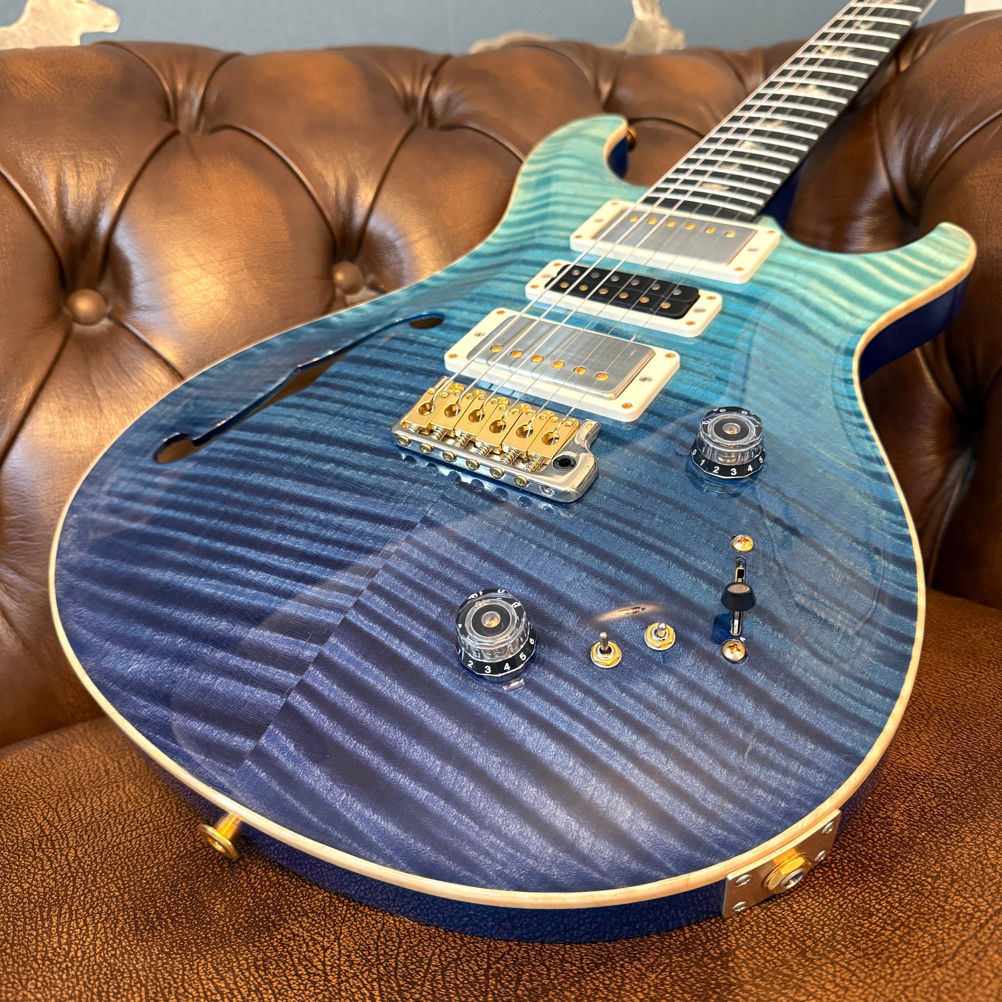 2021 PRS Wood Library Special 22 Semi Hollow - Blue Fade | Tonebay