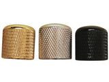 Dome knobs for knurled shafts (metric size)
