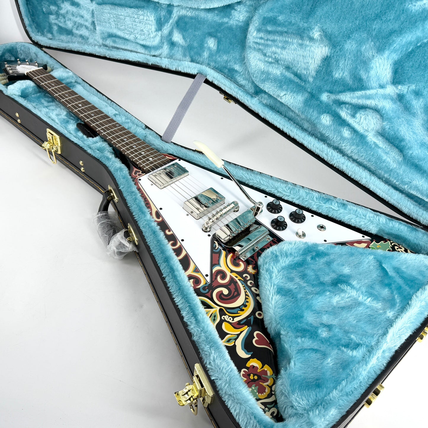 2024 Epiphone Inspired by Gibson Custom Jimi Hendrix Love Drops Flying V - Ebony | Tonebay