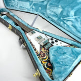 2024 Epiphone Inspired by Gibson Custom Jimi Hendrix Love Drops Flying V - Ebony | Tonebay