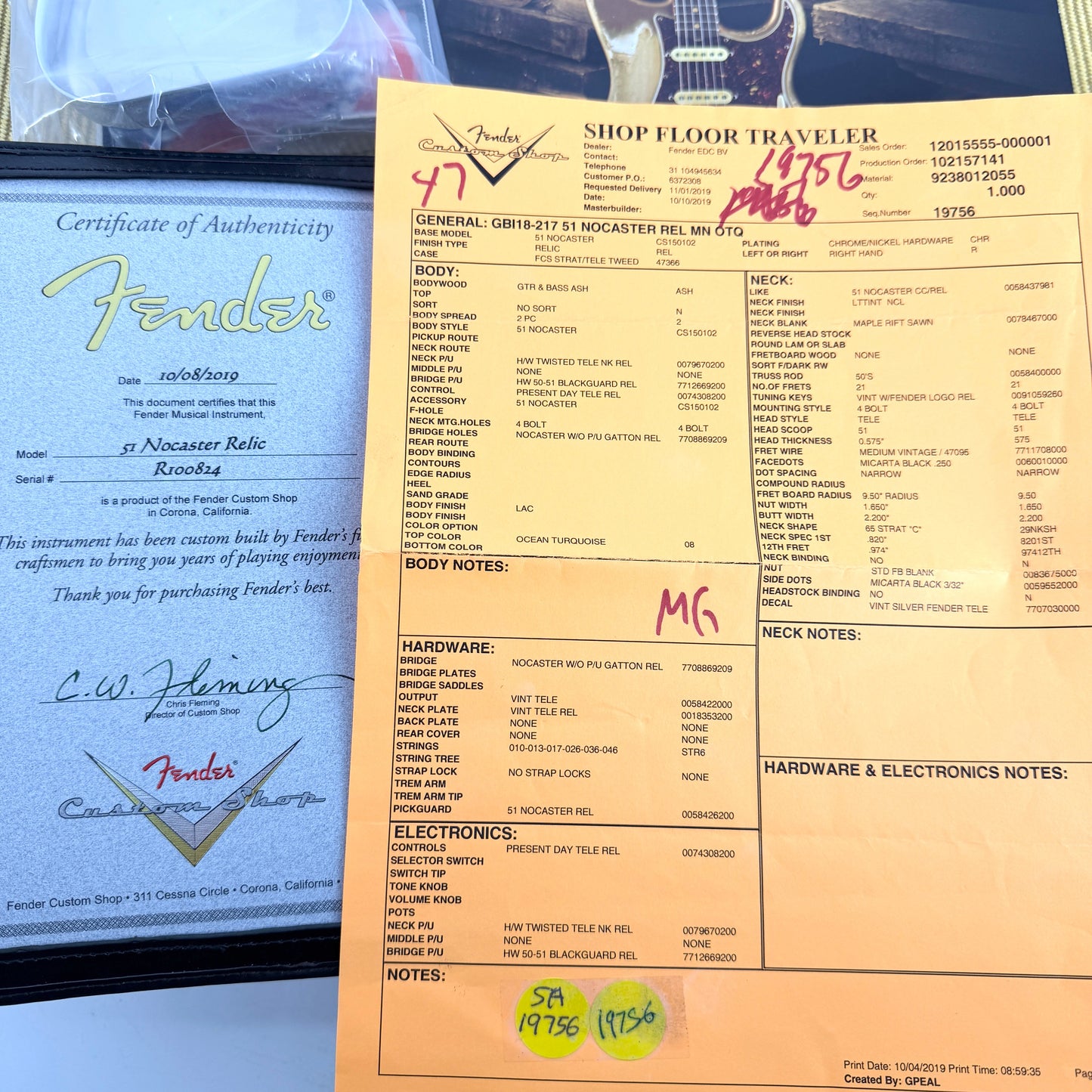 2019 Fender Custom Shop ’51 Nocaster Relic – Ocean Turquoise | Tonebay