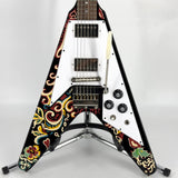 2024 Epiphone Inspired by Gibson Custom Jimi Hendrix Love Drops Flying V - Ebony | Tonebay