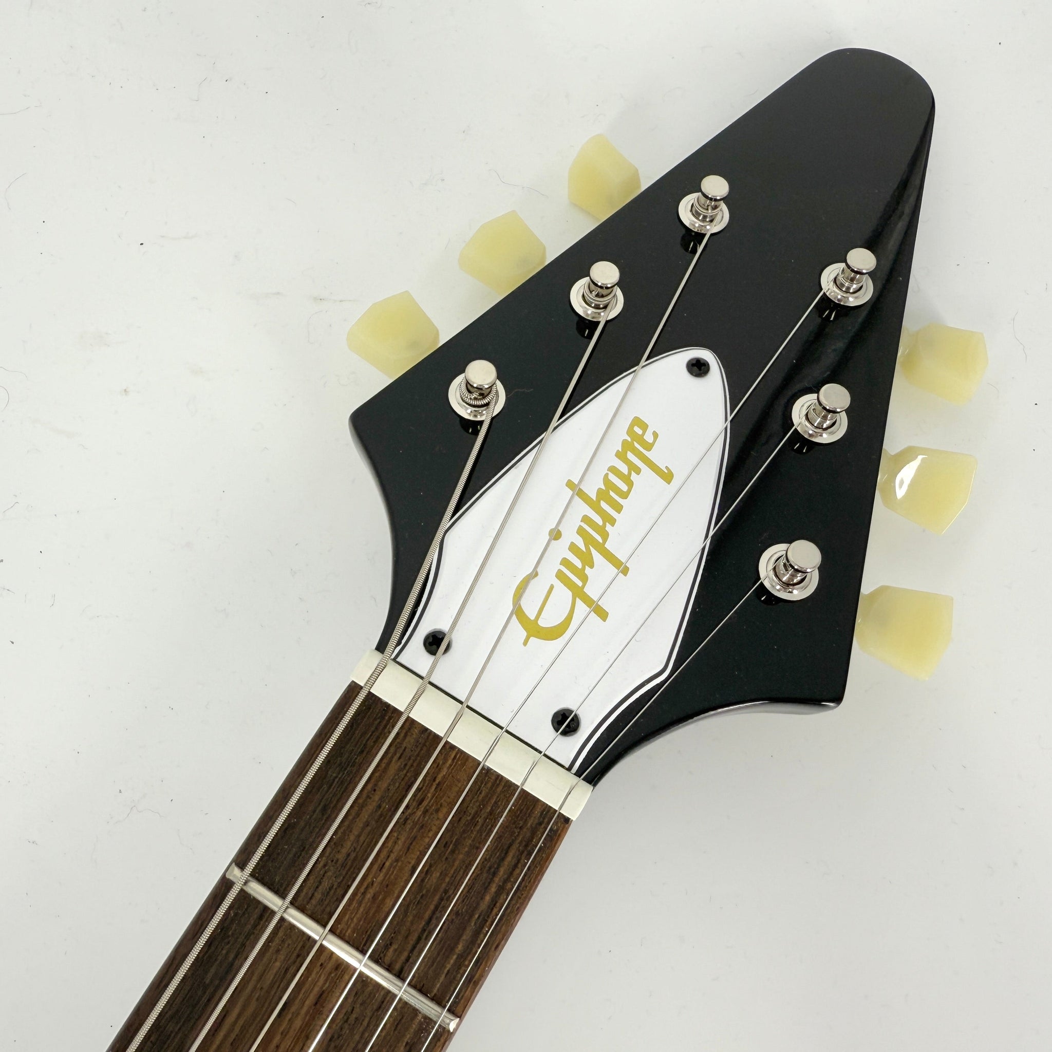 2024 Epiphone Inspired by Gibson Custom Jimi Hendrix Love Drops Flying V - Ebony | Tonebay
