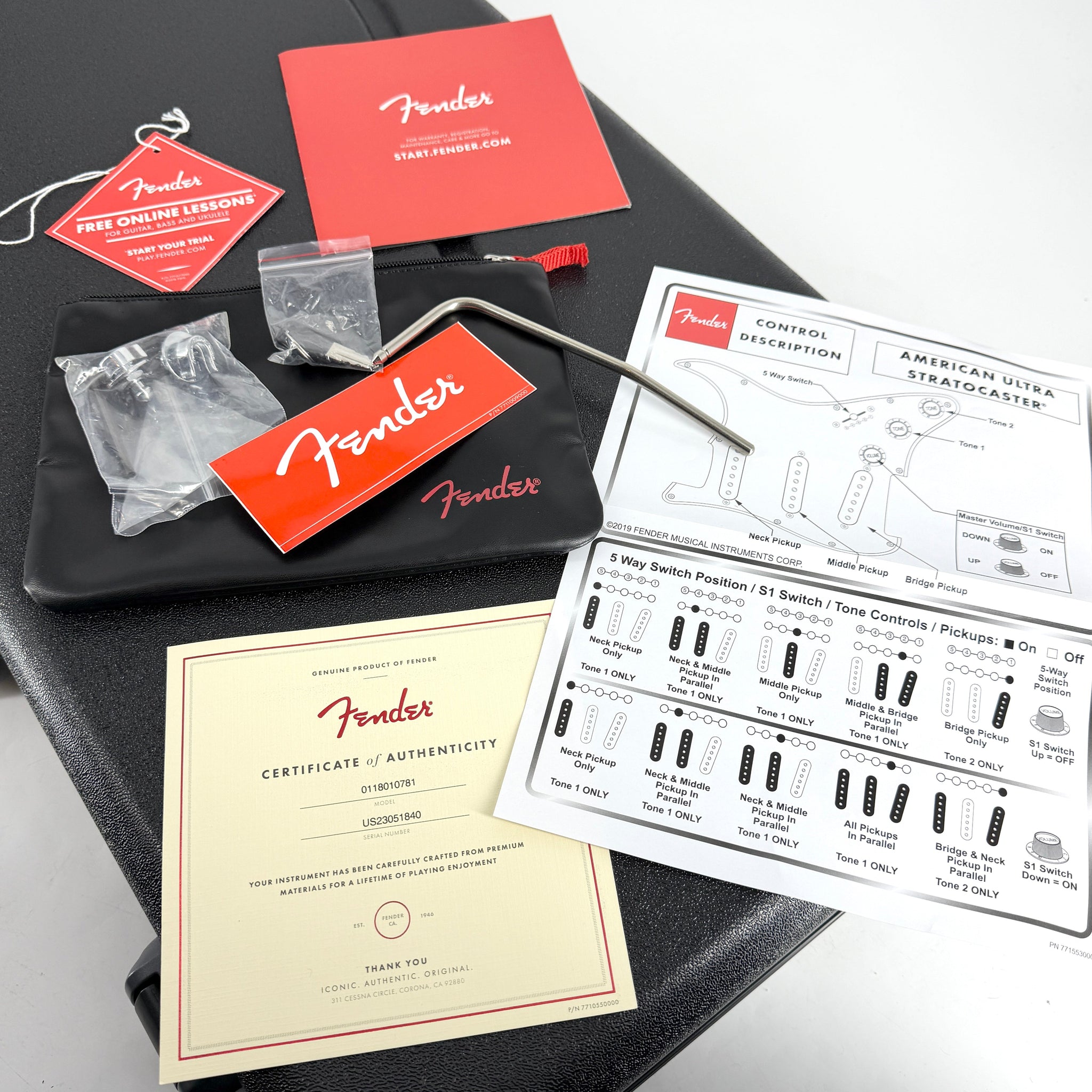 2023 Fender American Ultra Stratocaster – Arctic Pearl | Tonebay