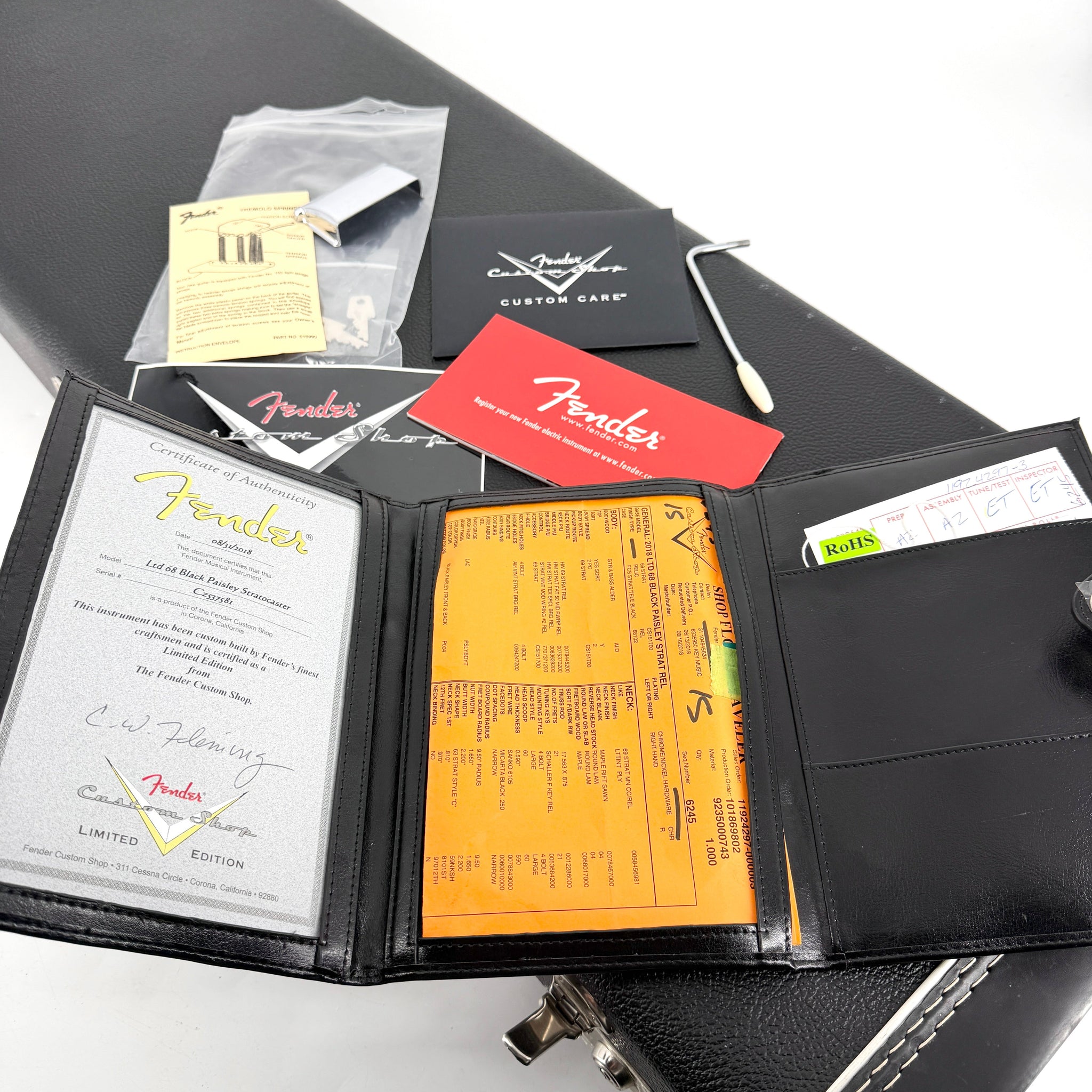 2018 Fender Custom Shop Limited Edition ’68 Stratocaster Relic - Black Paisley | Tonebay