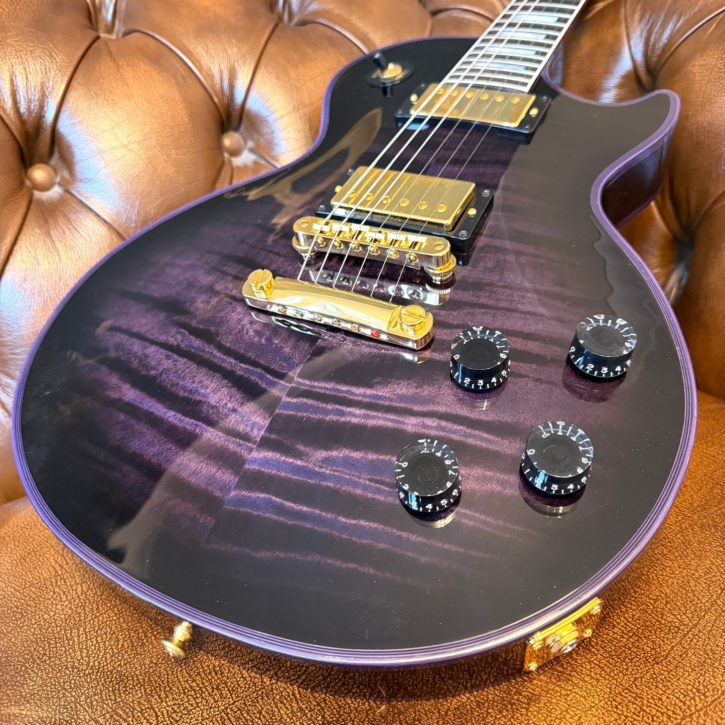2024 Gibson Custom Shop M2M Les Paul Custom Figured – Purple Widow | Tonebay