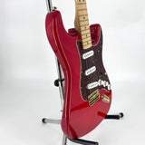 2014 Fender Deluxe Players Stratocaster - Crimson Red Transparent | Tonebay