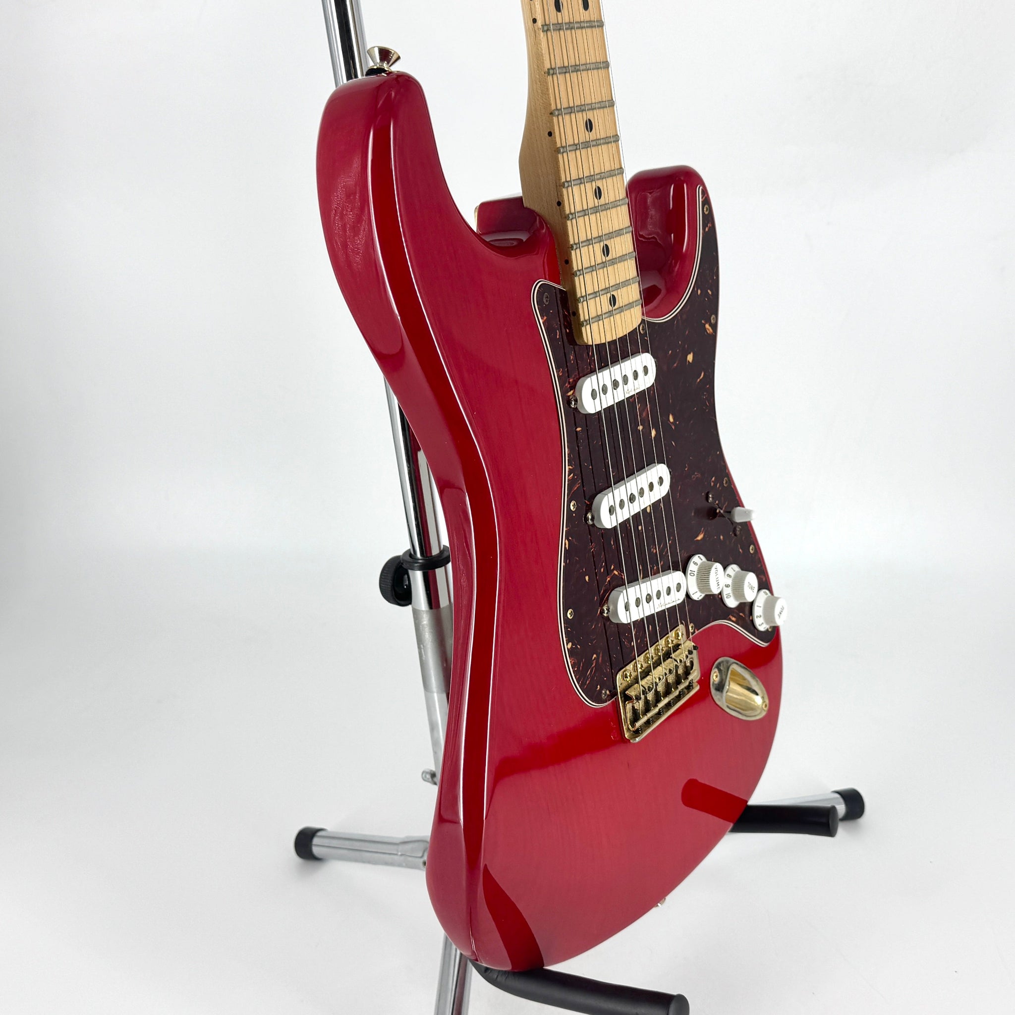 2014 Fender Deluxe Players Stratocaster - Crimson Red Transparent | Tonebay