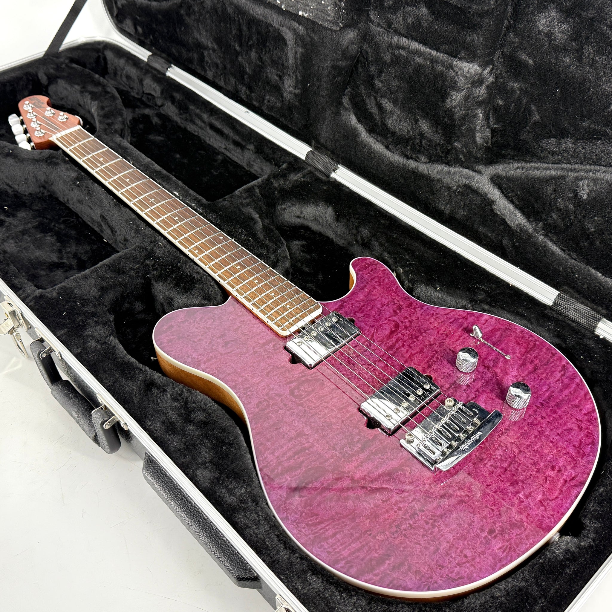 2018 Ernie Ball Music Man BFR Limited Edition Axis Super Sport HH Tremolo - Light Purple Quilt | Tonebay