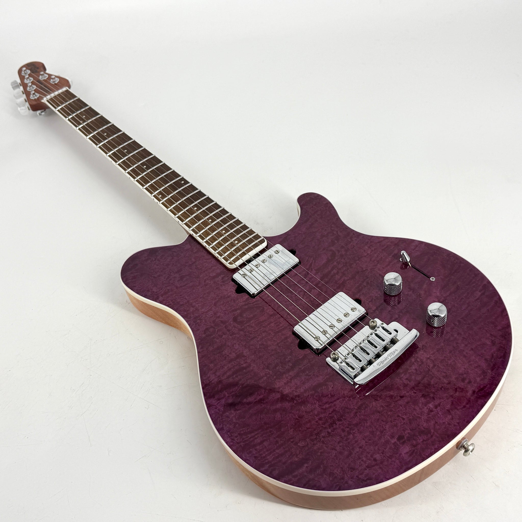 2018 Ernie Ball Music Man BFR Limited Edition Axis Super Sport HH Tremolo - Light Purple Quilt | Tonebay