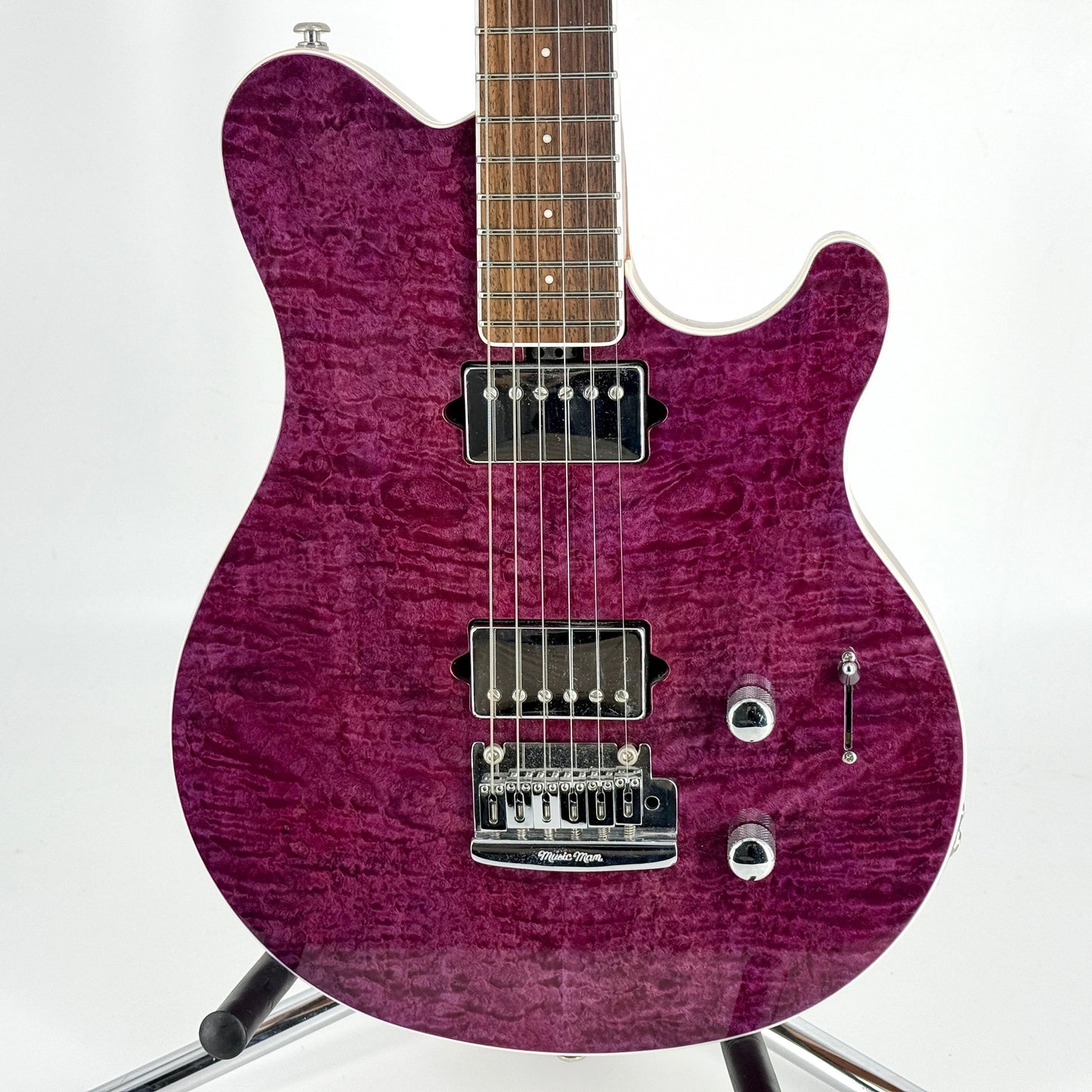 2018 Ernie Ball Music Man BFR Limited Edition Axis Super Sport HH Tremolo - Light Purple Quilt | Tonebay