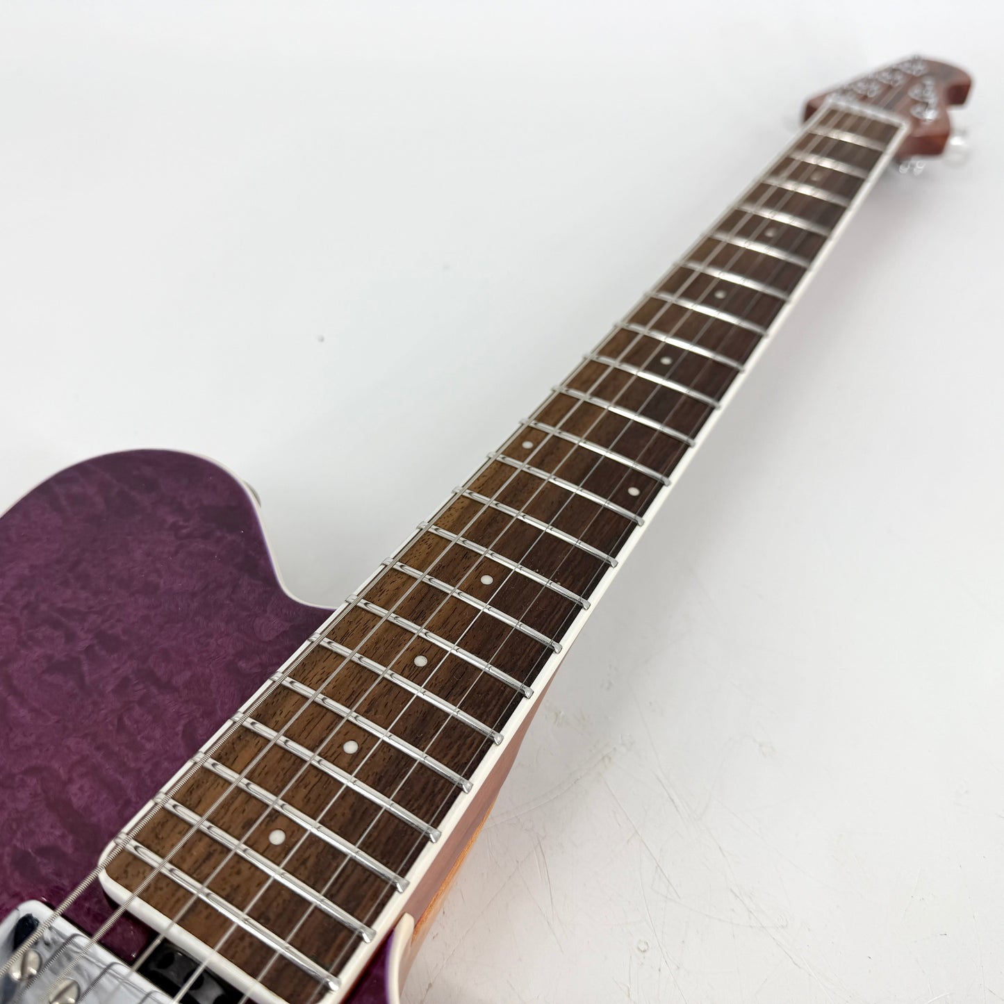 2018 Ernie Ball Music Man BFR Limited Edition Axis Super Sport HH Tremolo - Light Purple Quilt | Tonebay