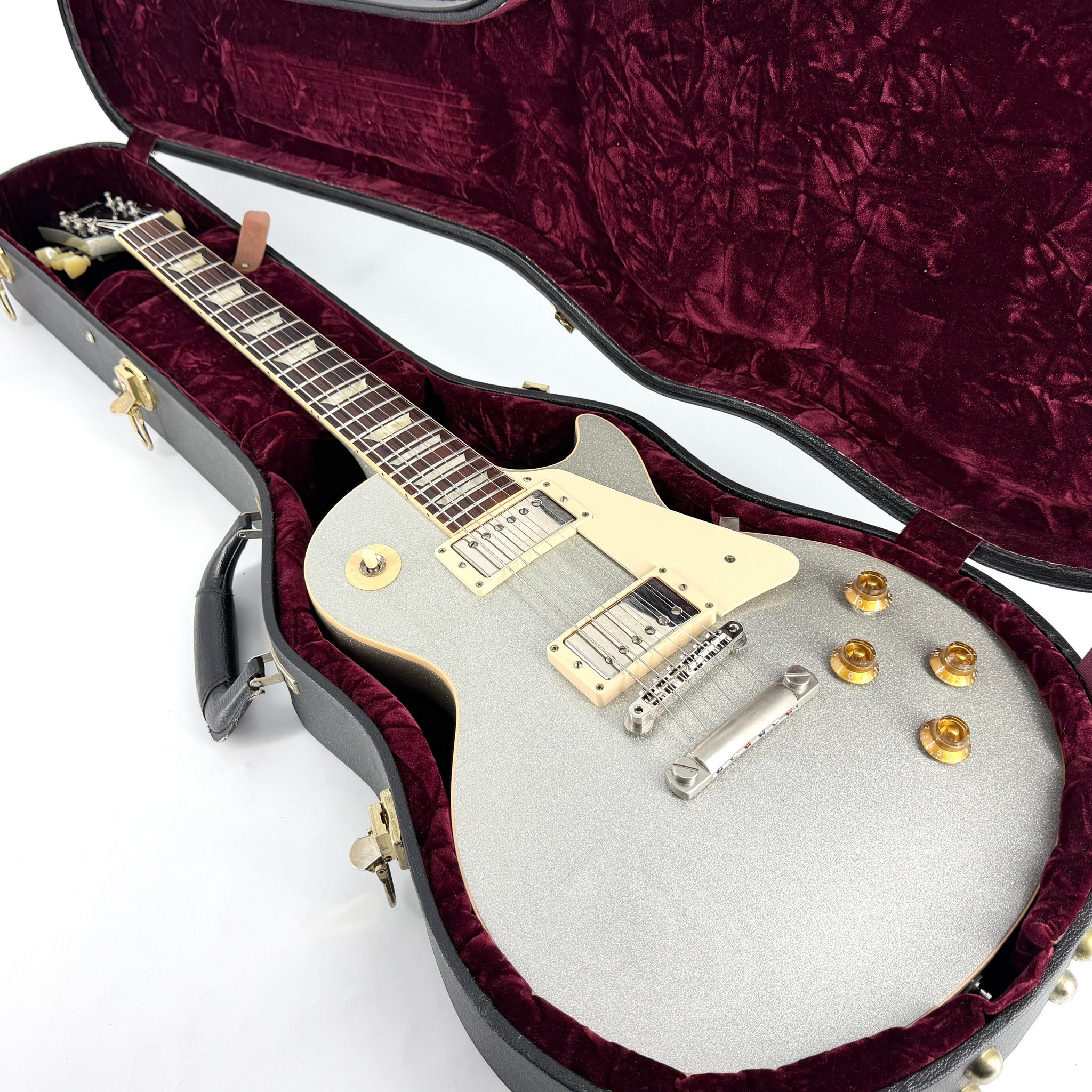 2008 Gibson Custom Shop Les Paul Standard – Silver Sparkle | Tonebay