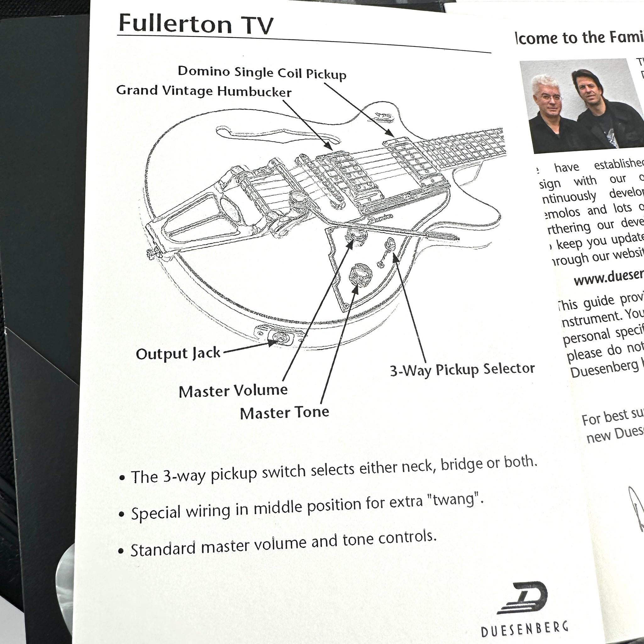 2018 Duesenberg Starplayer Fullerton TV - Vintage White | Tonebay
