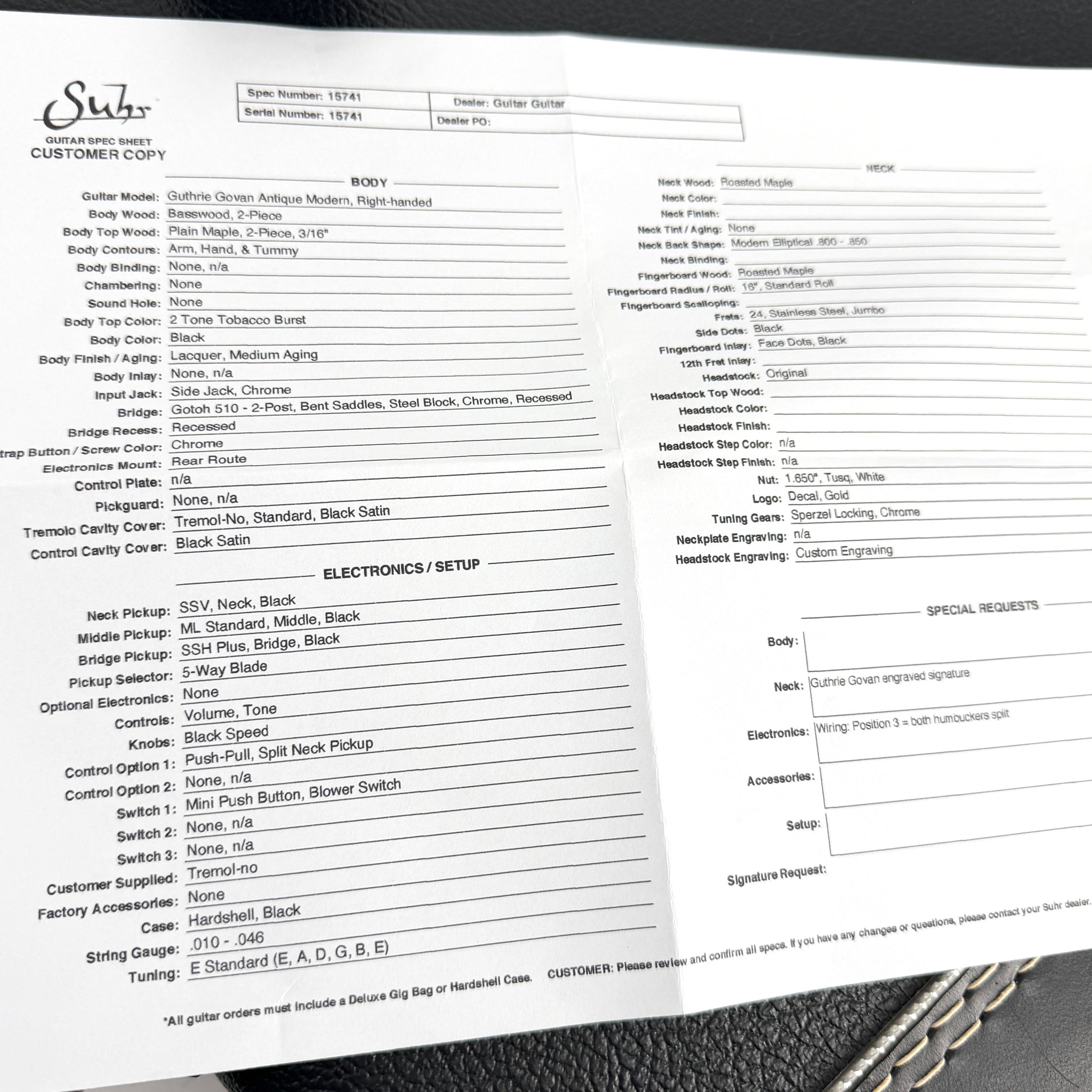 2011 Suhr Guthrie Govan Signature Antique Modern - Two Tone Tobacco Burst | Tonebay