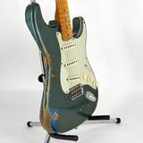 2016 Fender Custom Shop Ltd Edition '59 Stratocaster Heavy Relic - Olive Drab Green over Lake Placid Blue | Tonebay
