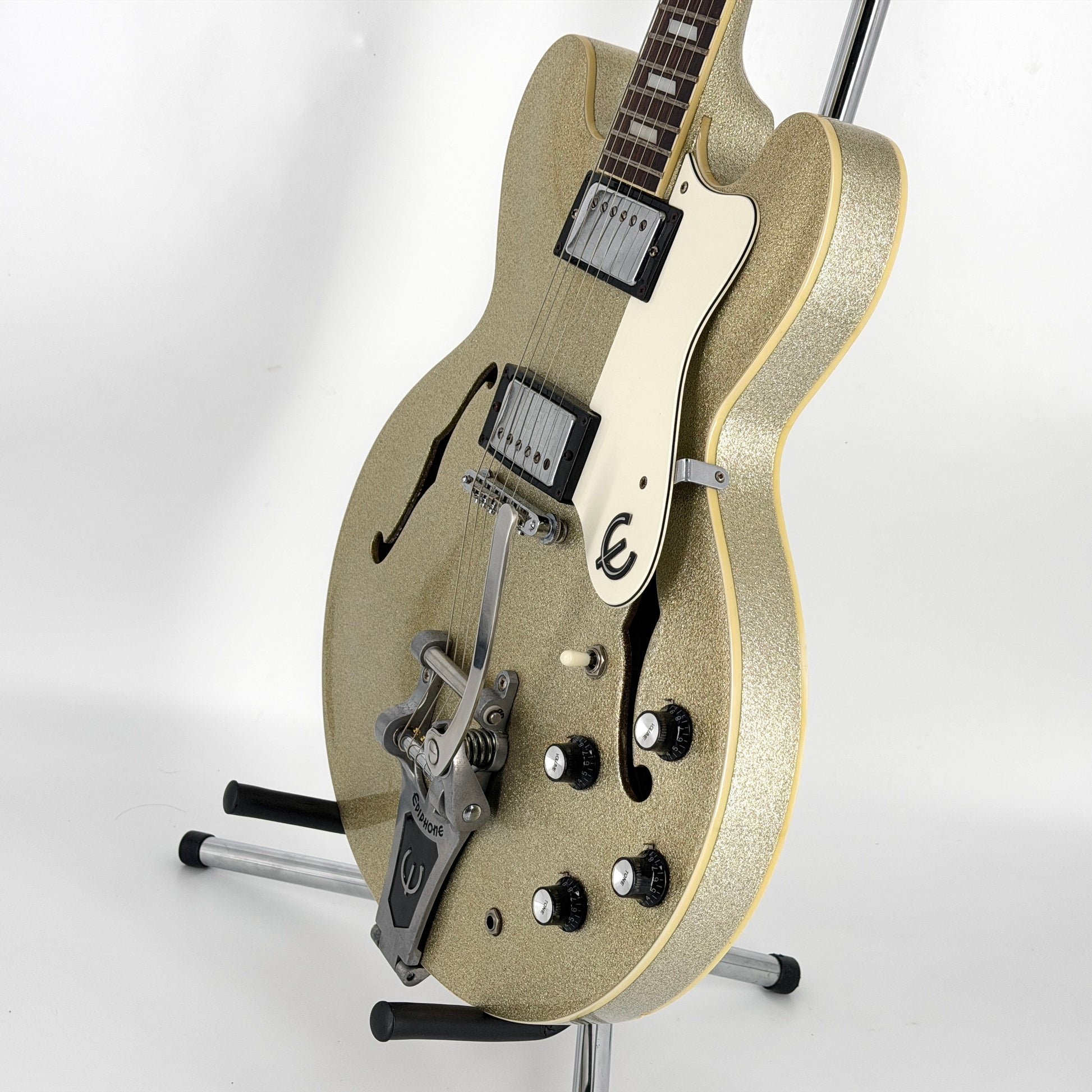 1997 Epiphone Limited Edition Riviera - Peerless Korea - Silver Sparkle | Tonebay