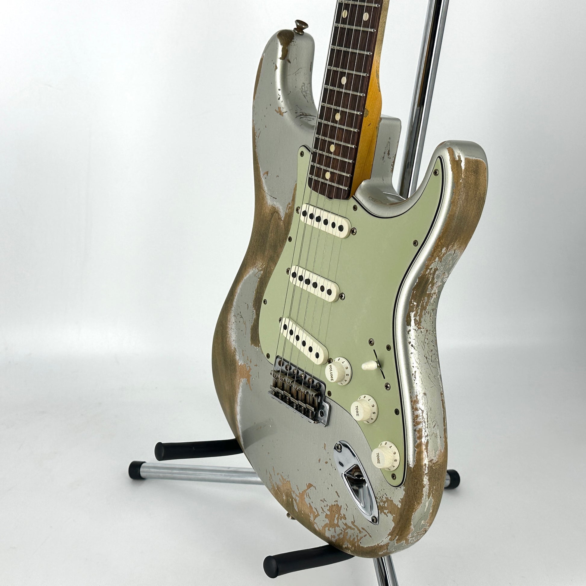 2021 Fender Custom Shop 60’s Stratocaster Super Heavy Relic – Inca Silver | Tonebay