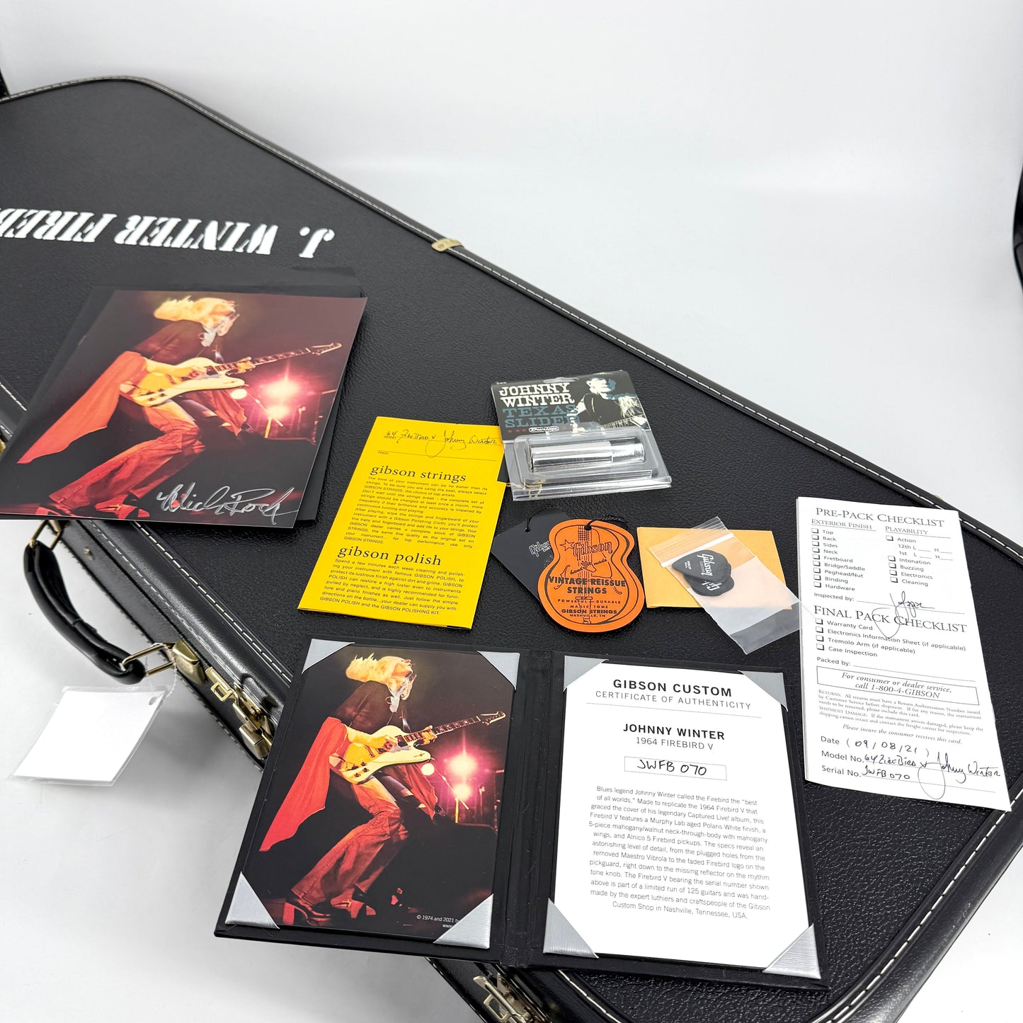 2021 Gibson Custom Shop Murphy Aged Johnny Winter 1964 Firebird V - Polaris White | Tonebay