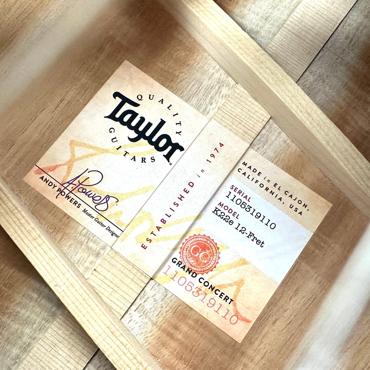 2019 Taylor K22e 12 Fret - Koa | Tonebay