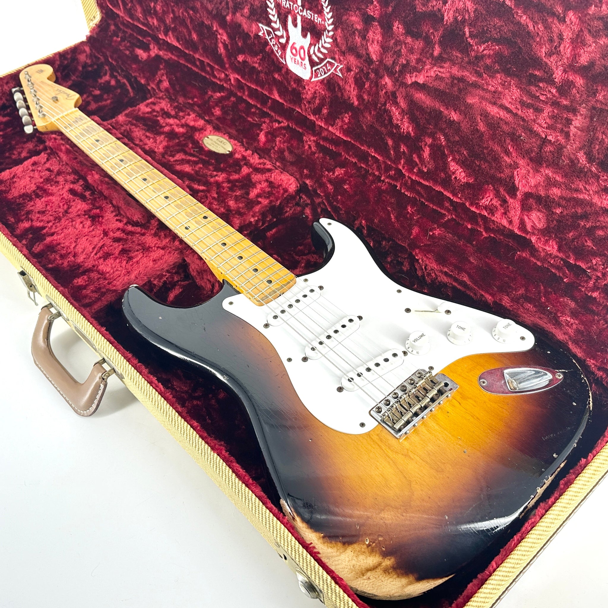 2014 Fender Custom Shop 60th Anniversary '54 Stratocaster Heavy Relic – 2 Tone Sunburst | Tonebay