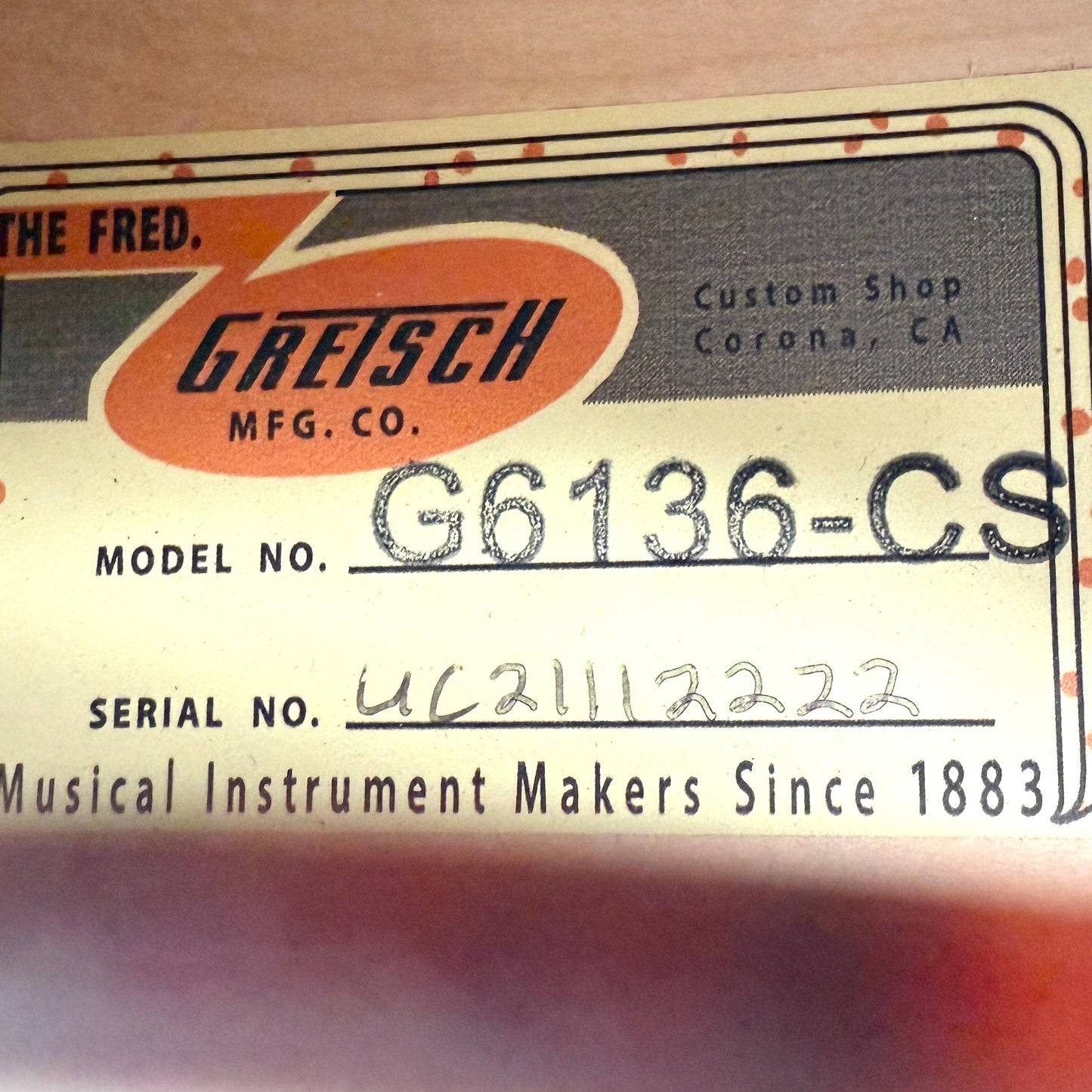 2021 Gretsch Custom Shop Stephen Stern Masterbuilt Falcon Relic G6136-CS - White | Tonebay