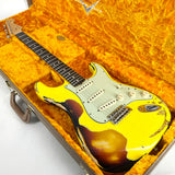 2018 Fender Custom Shop '63 Special Stratocaster Heavy Relic - Graffiti Yellow over Sunburst | Tonebay