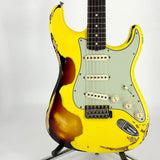 2018 Fender Custom Shop '63 Special Stratocaster Heavy Relic - Graffiti Yellow over Sunburst | Tonebay