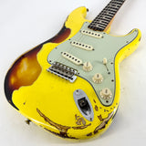 2018 Fender Custom Shop '63 Special Stratocaster Heavy Relic - Graffiti Yellow over Sunburst | Tonebay