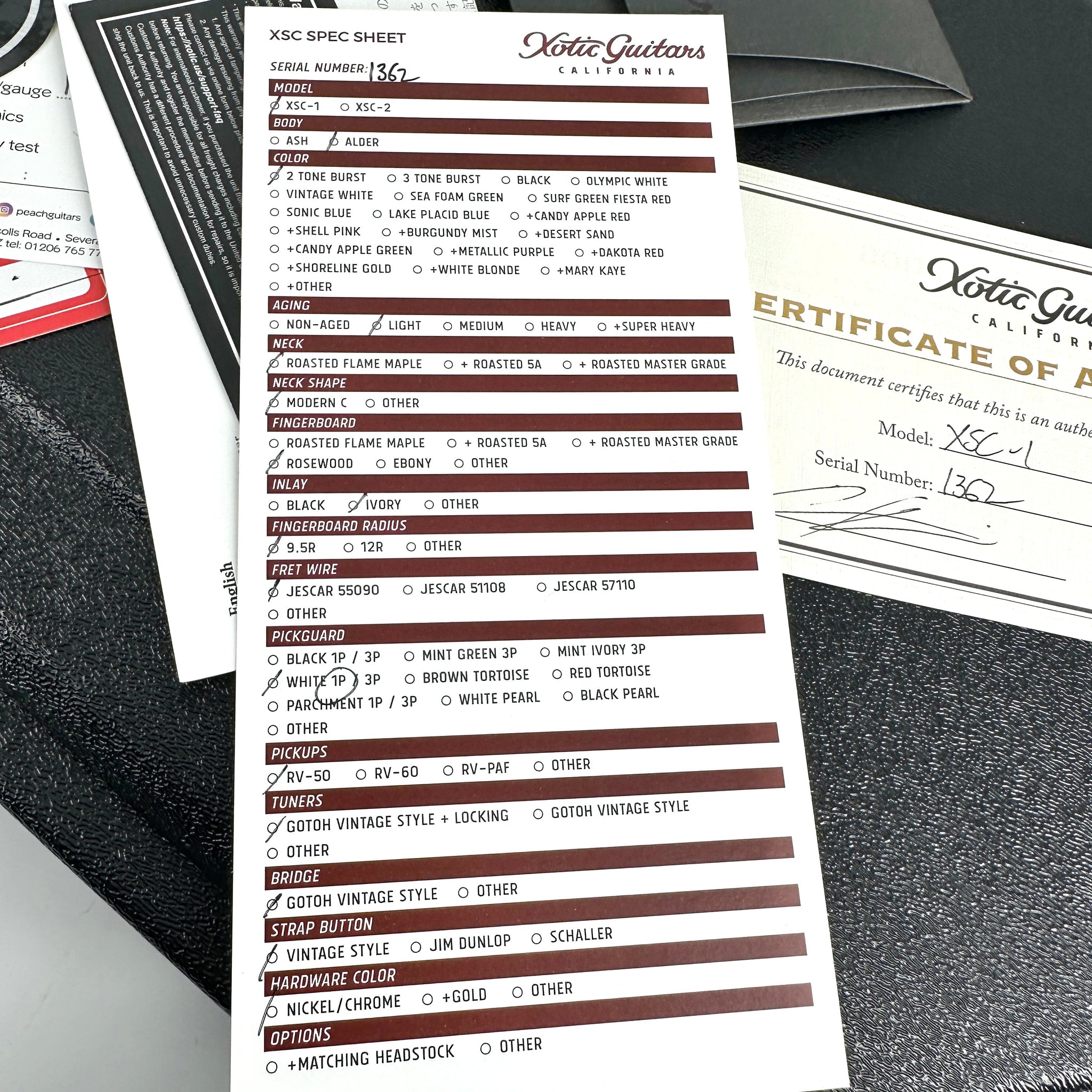 2019 Xotic XSC-1 Light Aged - 2 Tone Sunburst | Tonebay