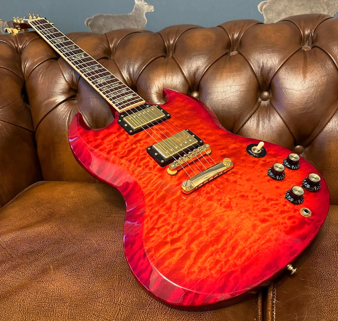 2009 Gibson Custom Shop SG Elegant Quilt - Firemist | Tonebay
